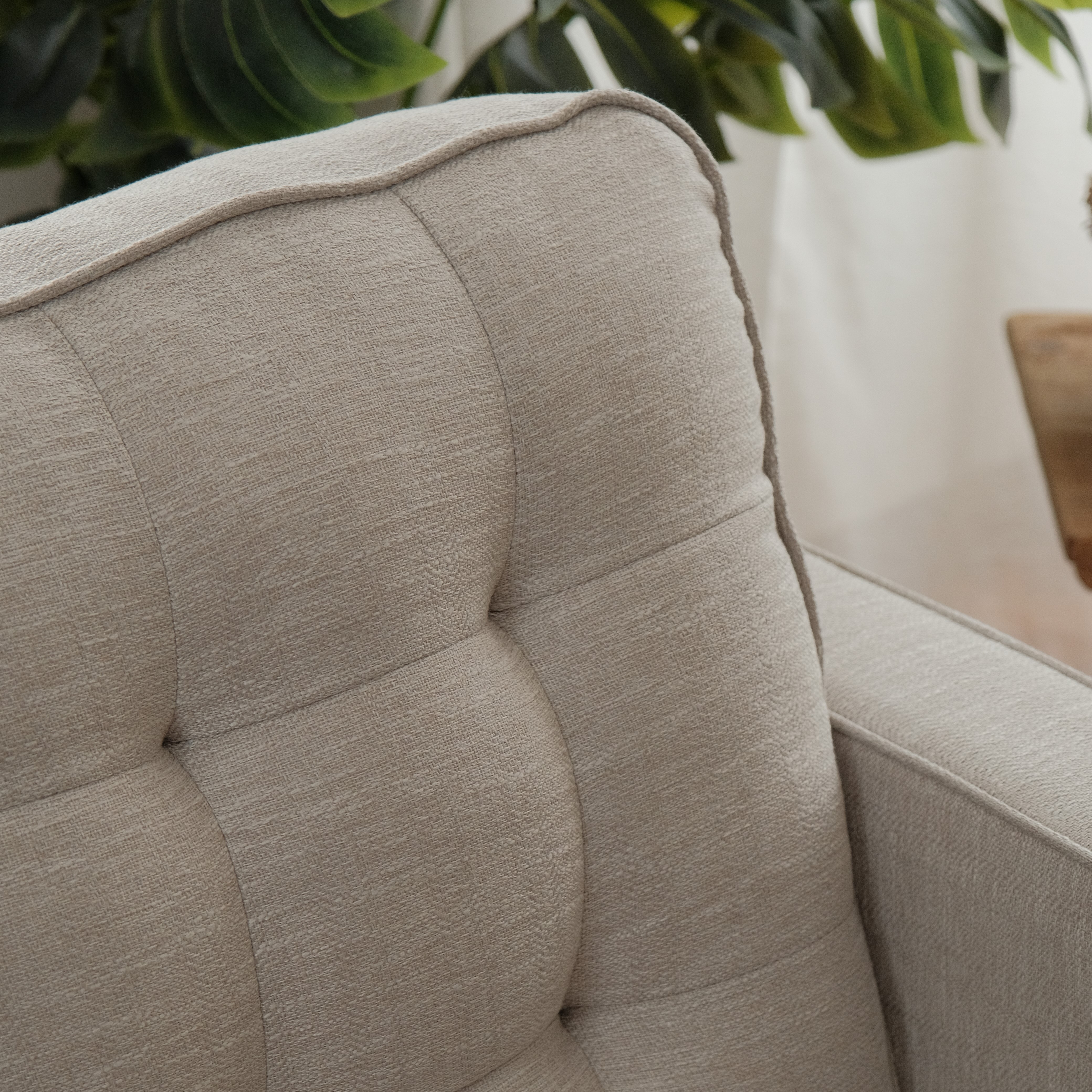 Jane Mist Grey Mid-Century 1 Seater Sofa