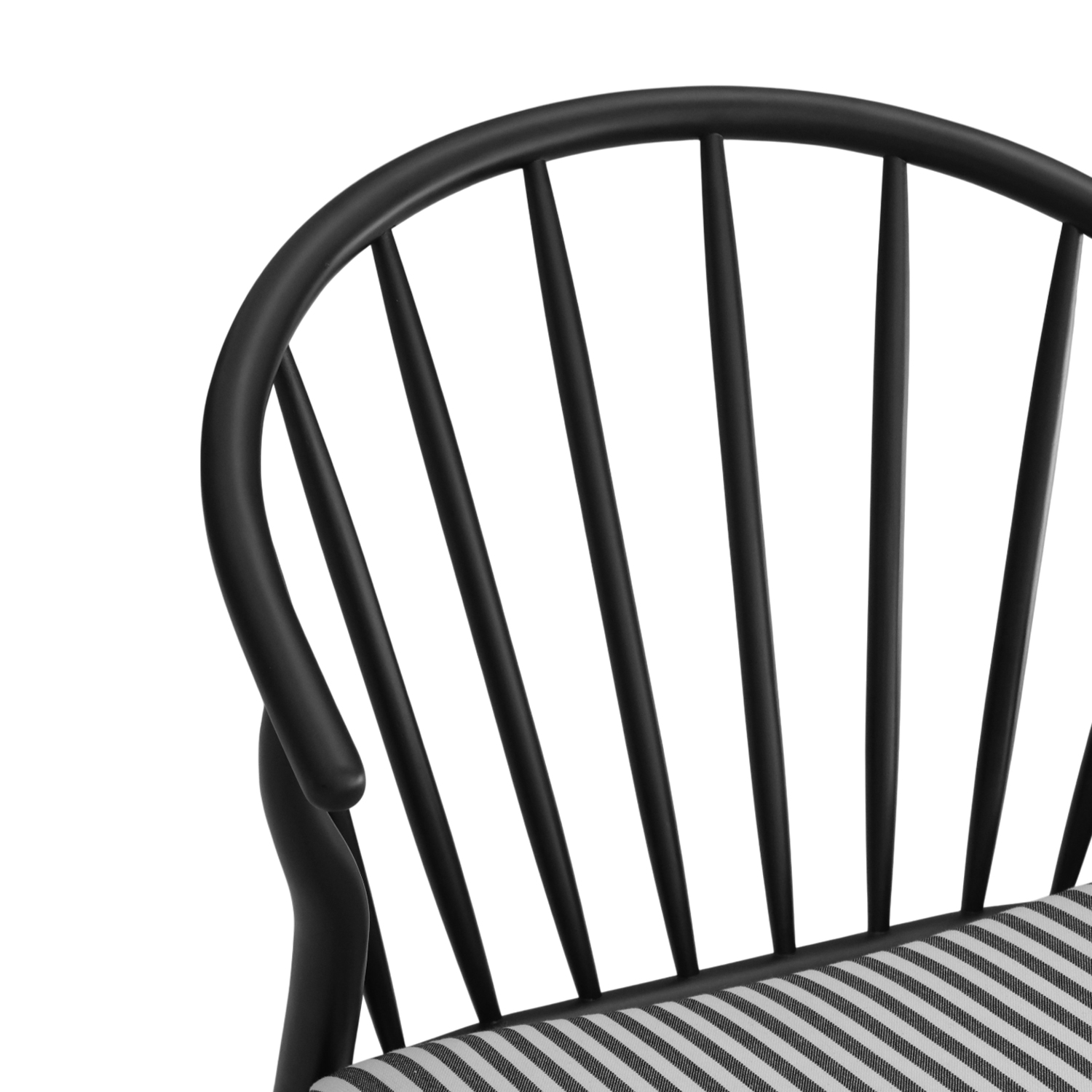 Quinn Ebony Lounge Chair Stripes