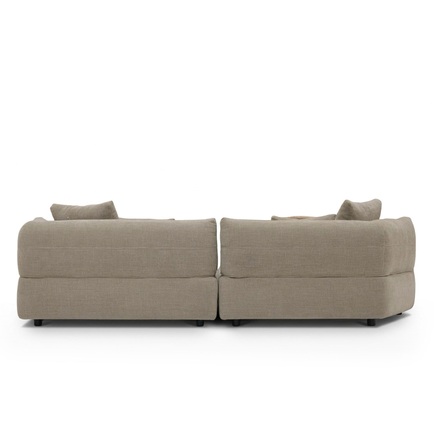 Giselle Sand Brown Round Chaise Right Sectional Sofa