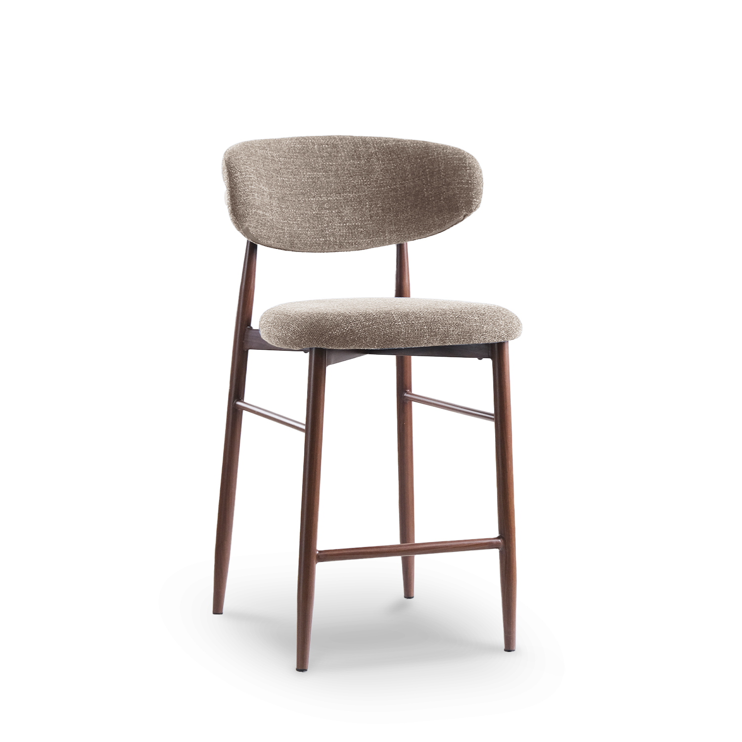 Bliss Walnut Counter Stool Sand Beige