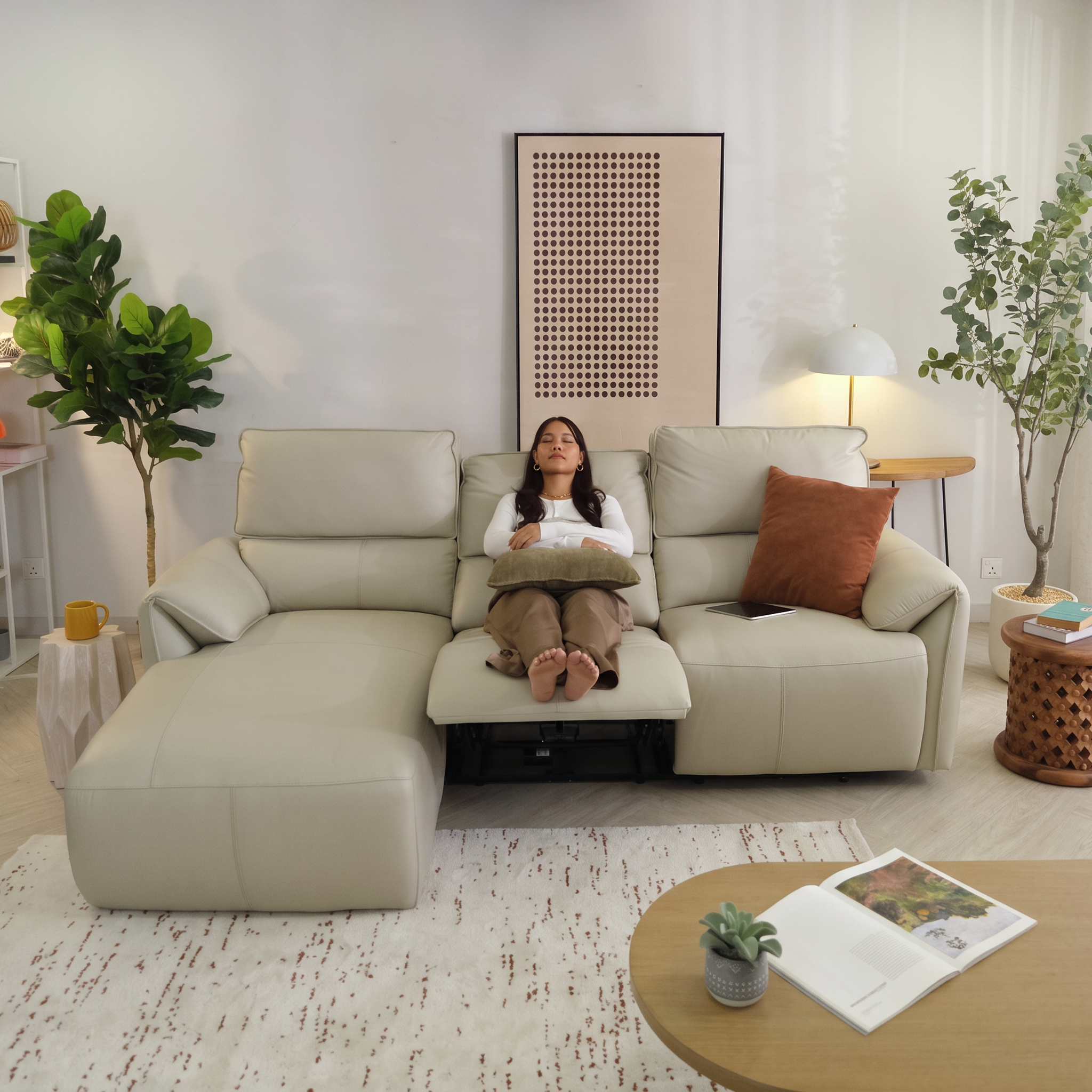 Haven Left Sectional Double-Power Reclining Sofa