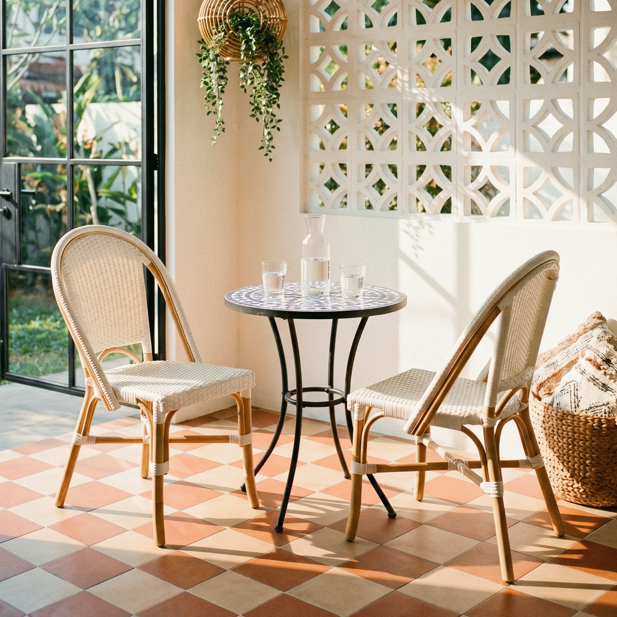 Timor Rattan Dining Chair White