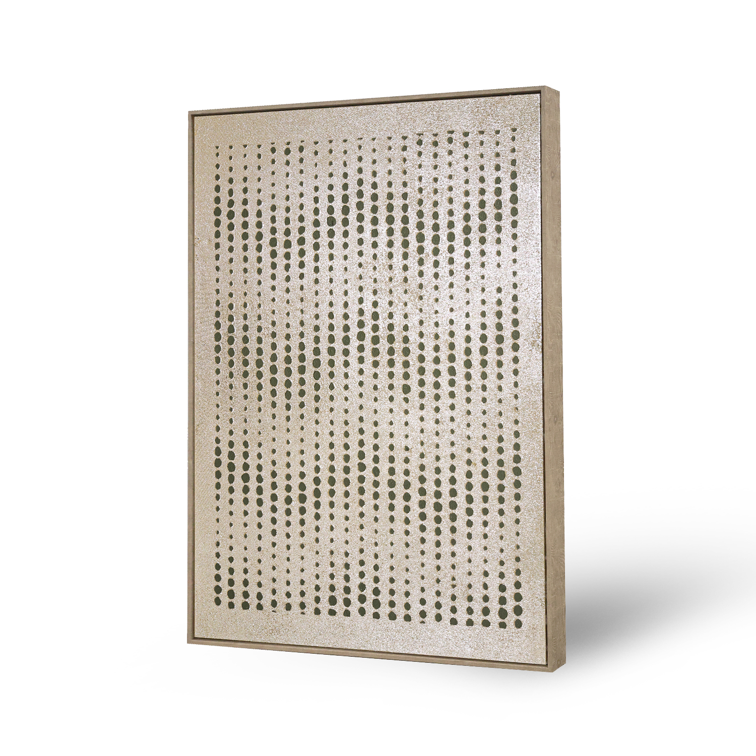 Framed Canvas 80x120cm Foil Painting - Dots Descent