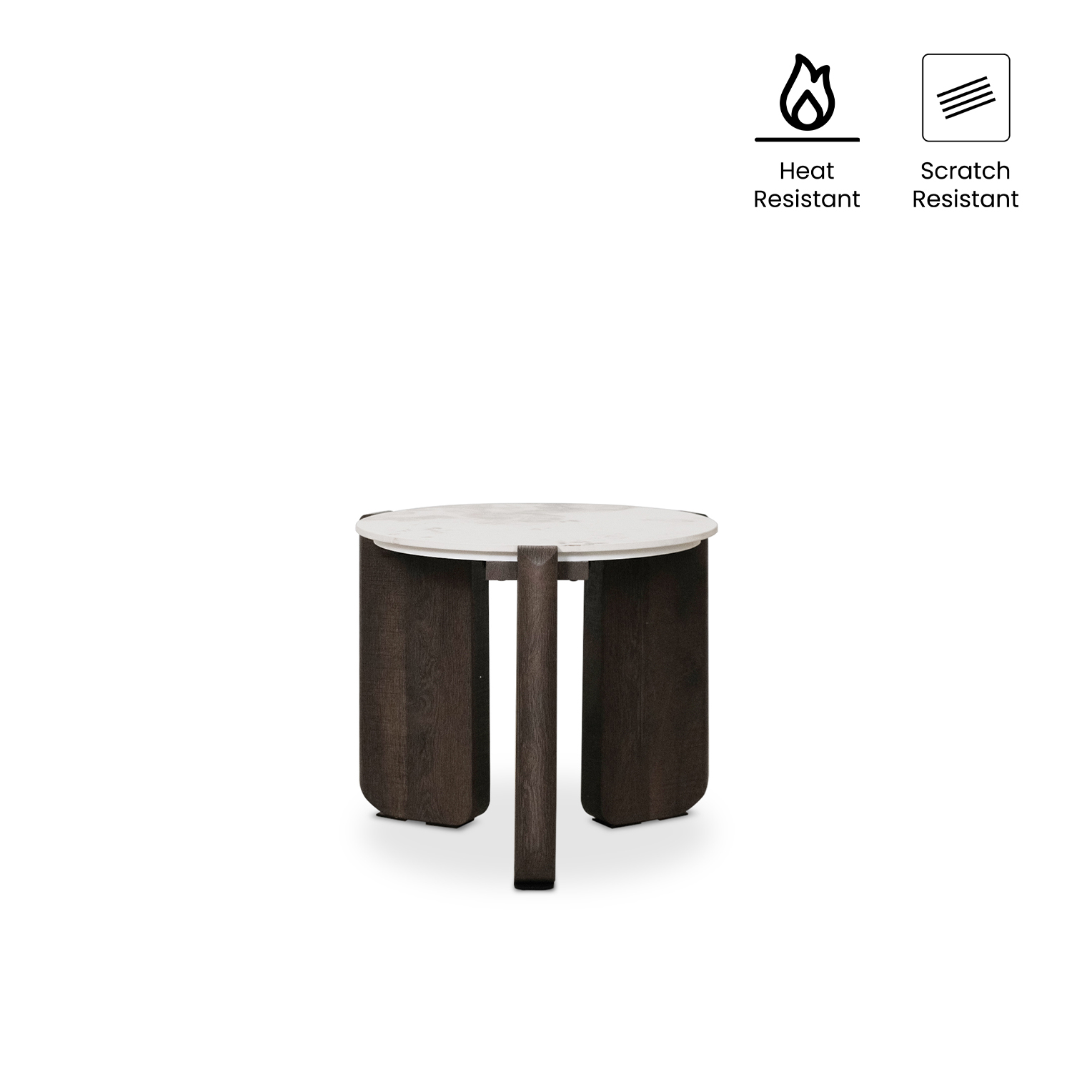 Juno Ceramic White Side Table
