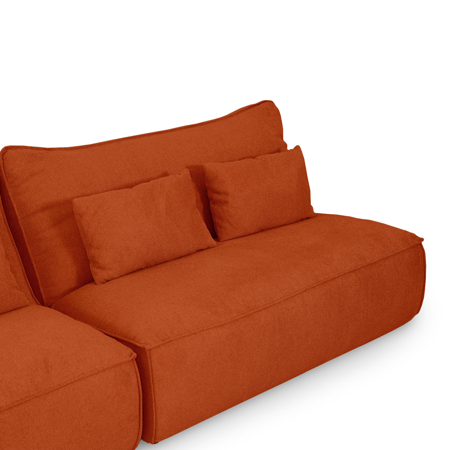 Daphne Umber Brown Wide Armless Sofa