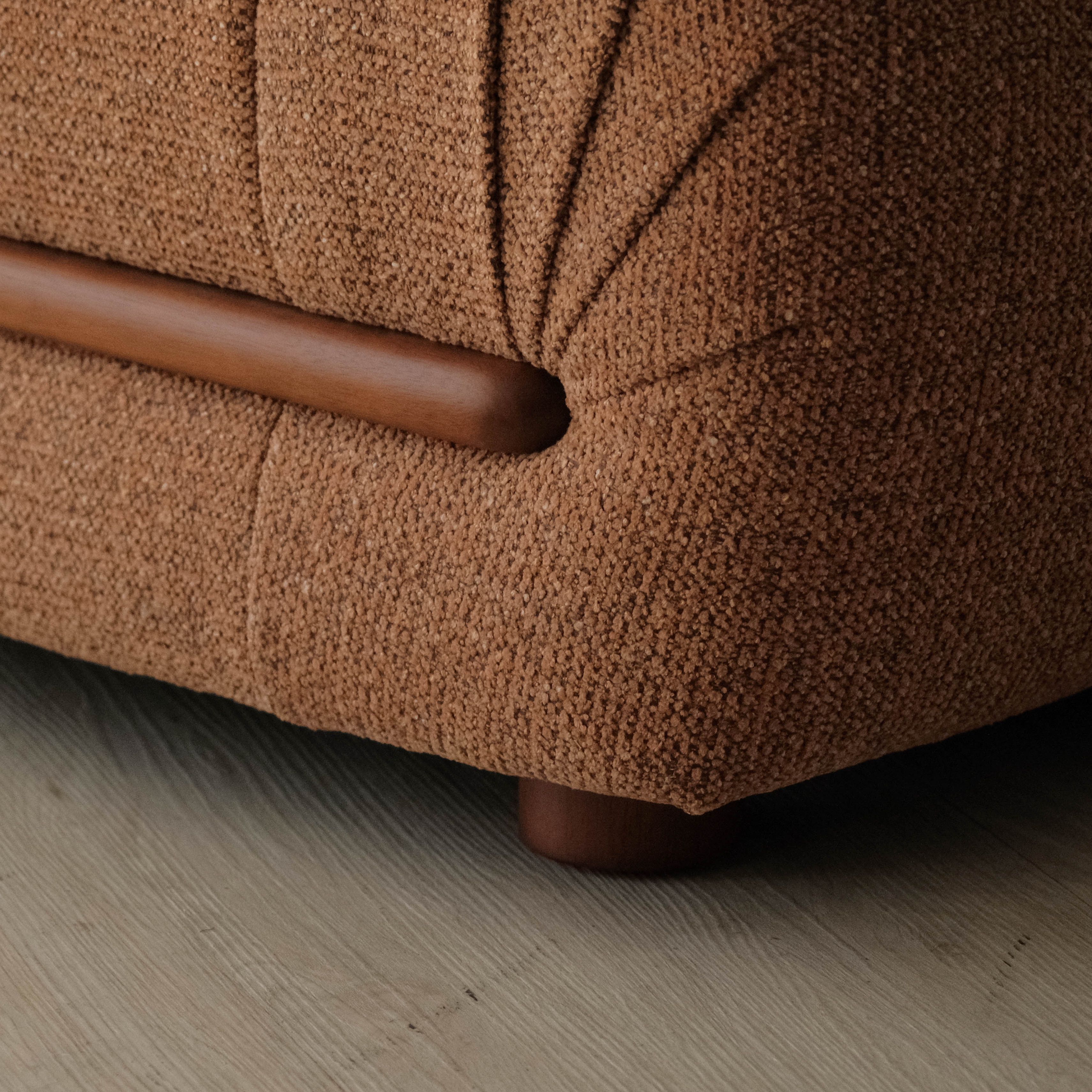 Sylvia Copper Brown 1 Seater Sofa