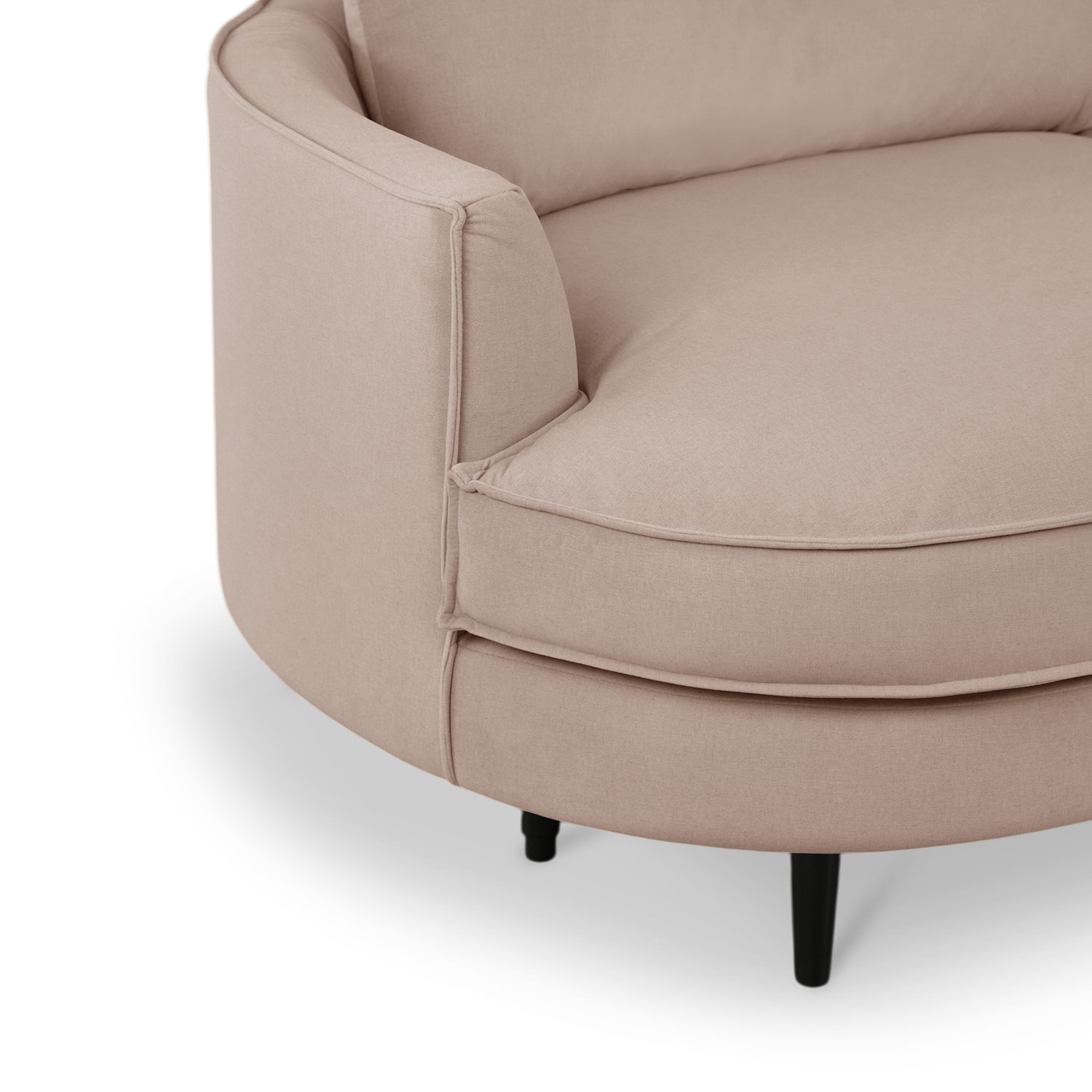 Sabrina Sand Beige Curve Chaise Right Sectional Sofa