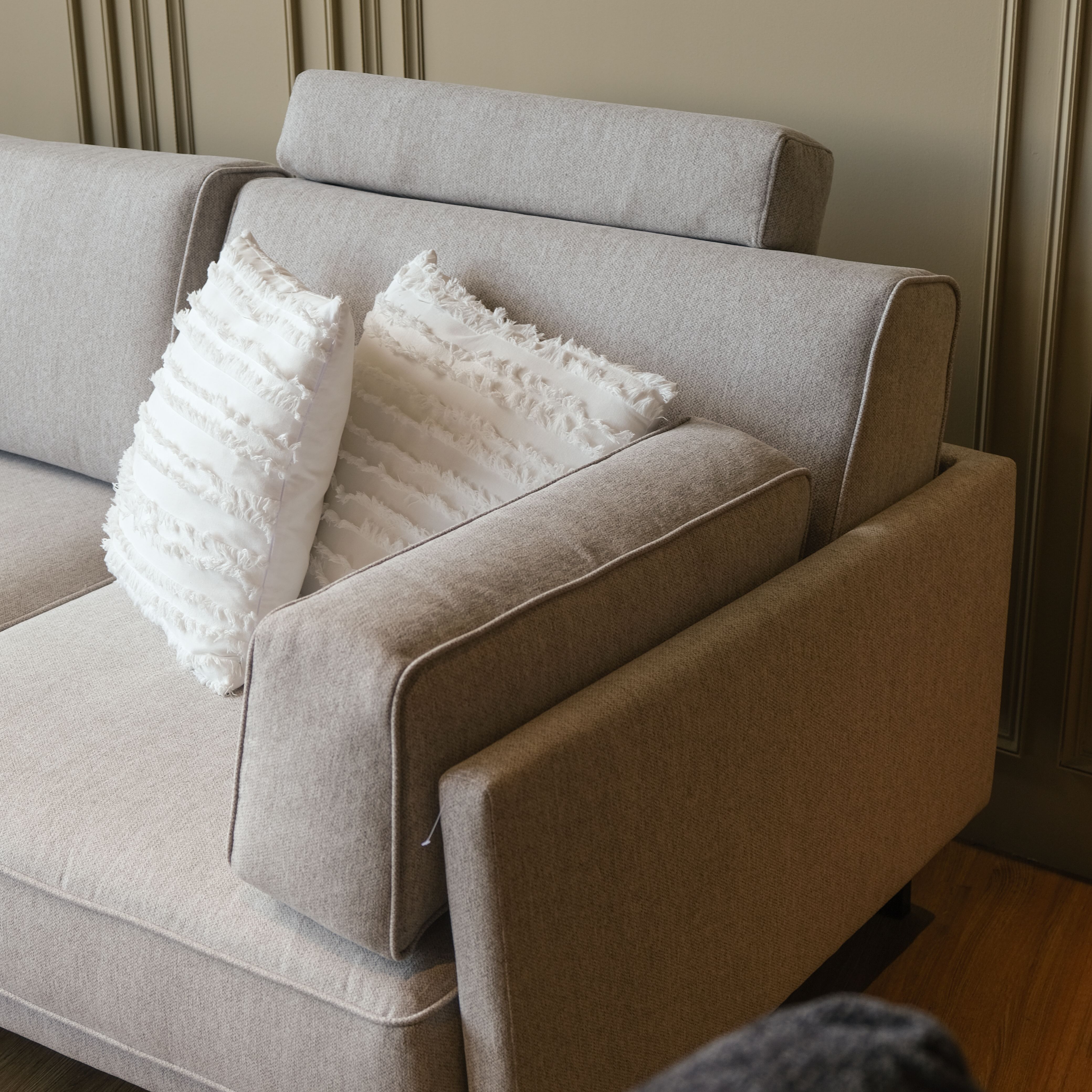 Elliott Flint Grey Left Corner Sofa