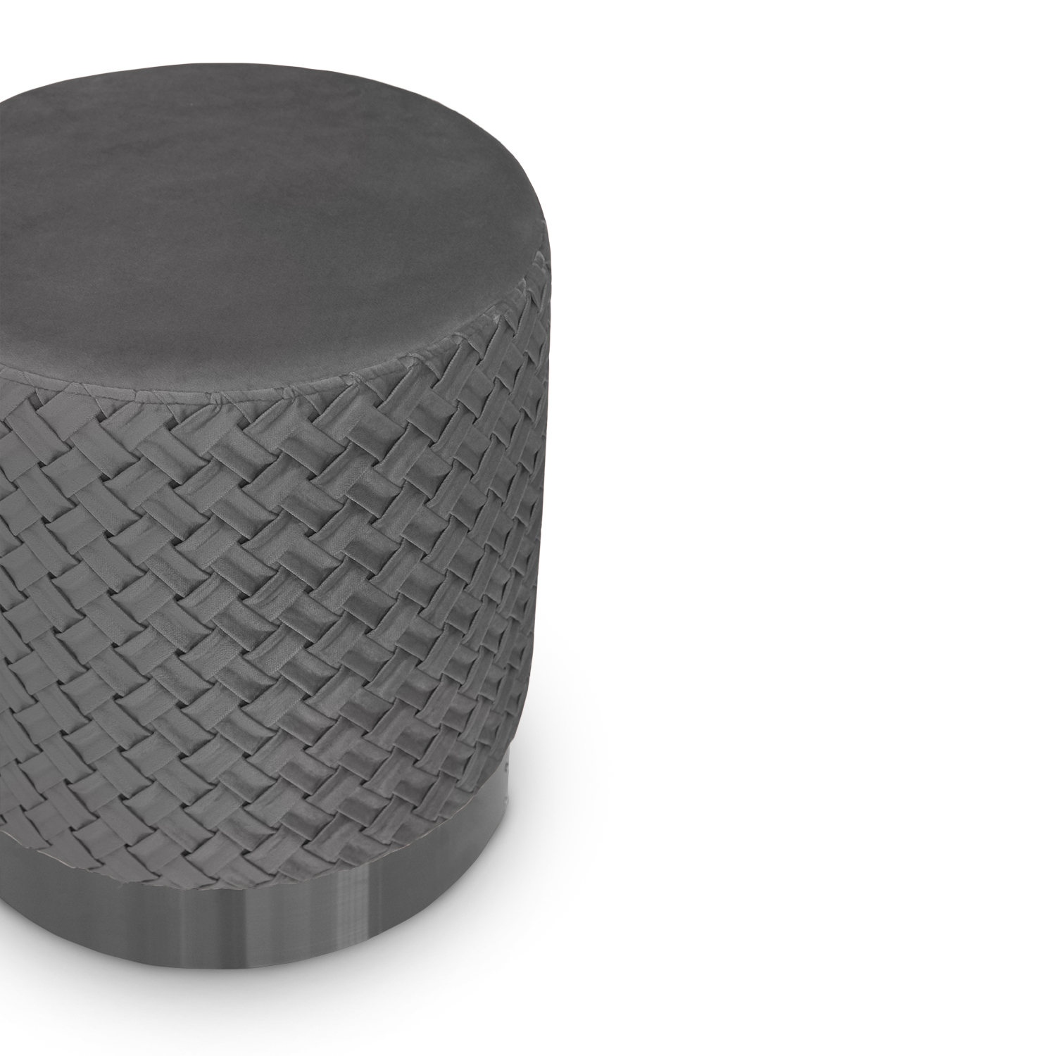 Reana Weave Dining Stool Pebble Grey