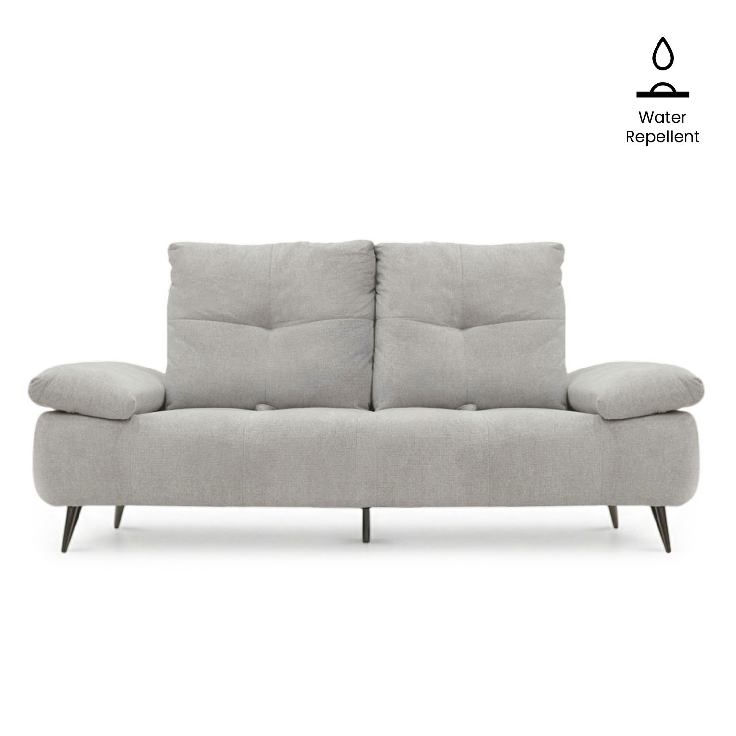 Harriet Flint Grey 3 Seater Sofa With Adjustable Back