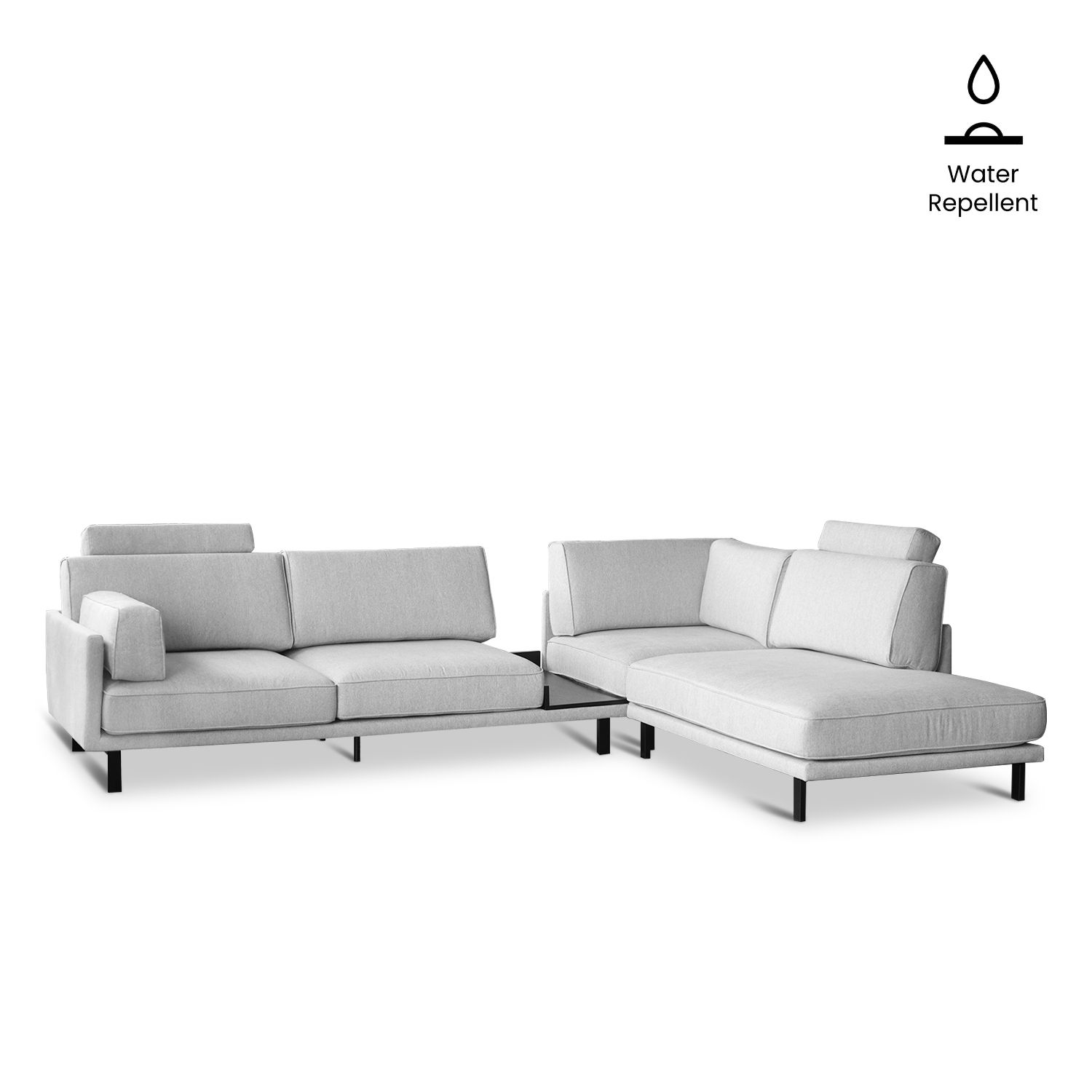 Elliott Flint Grey Left Corner Sofa