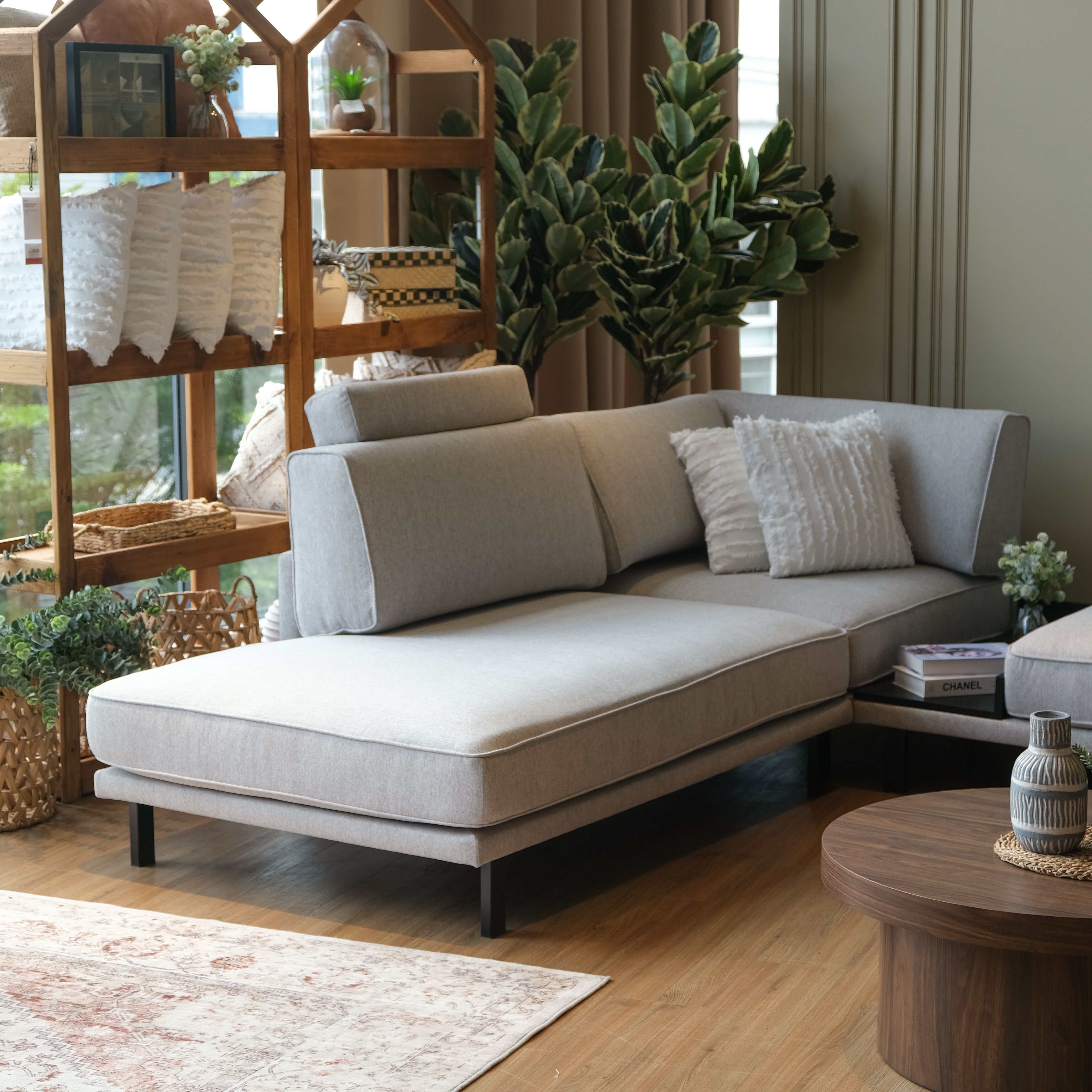 Elliott Flint Grey Left Corner Sofa