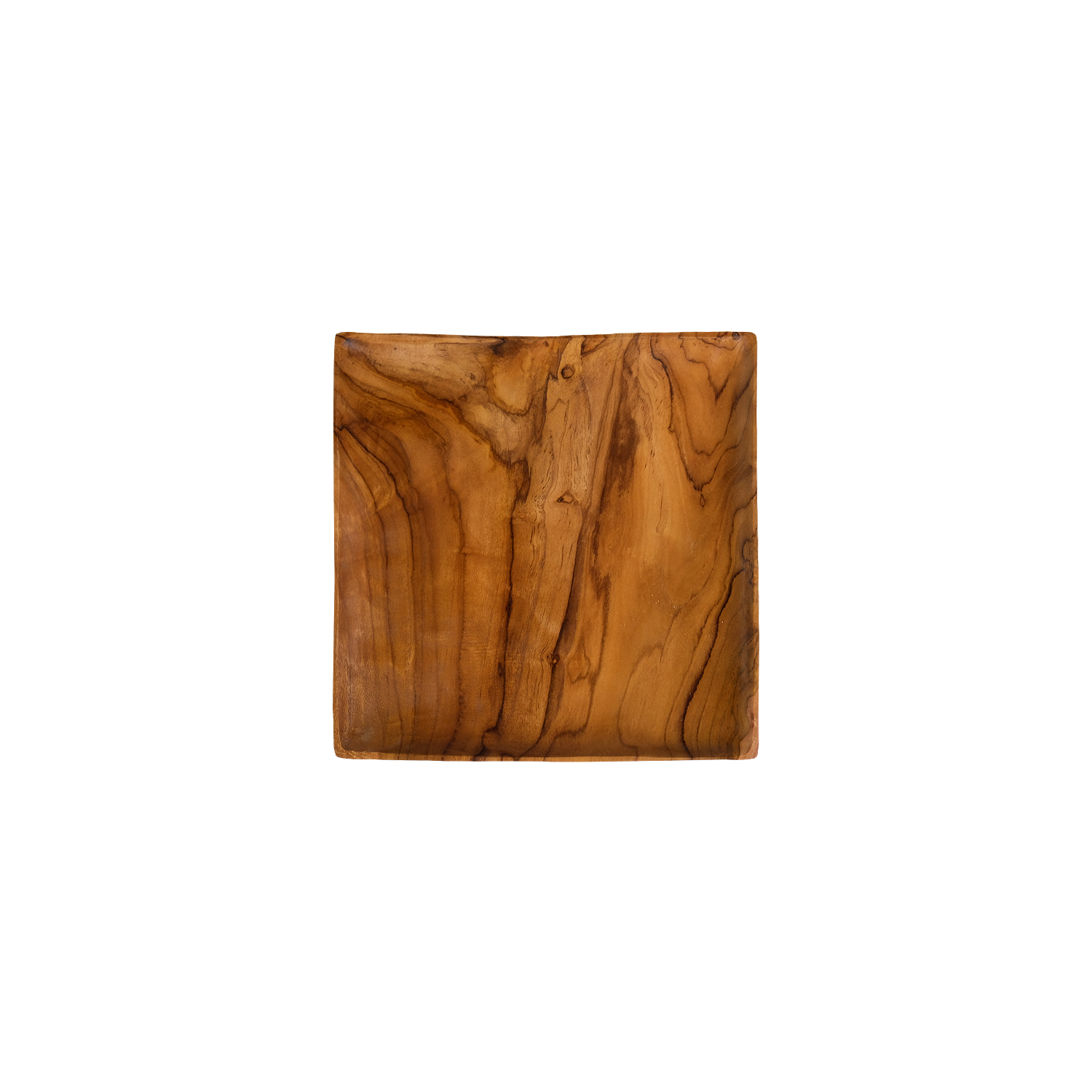 Syra Natural Teak Square Plate - Large