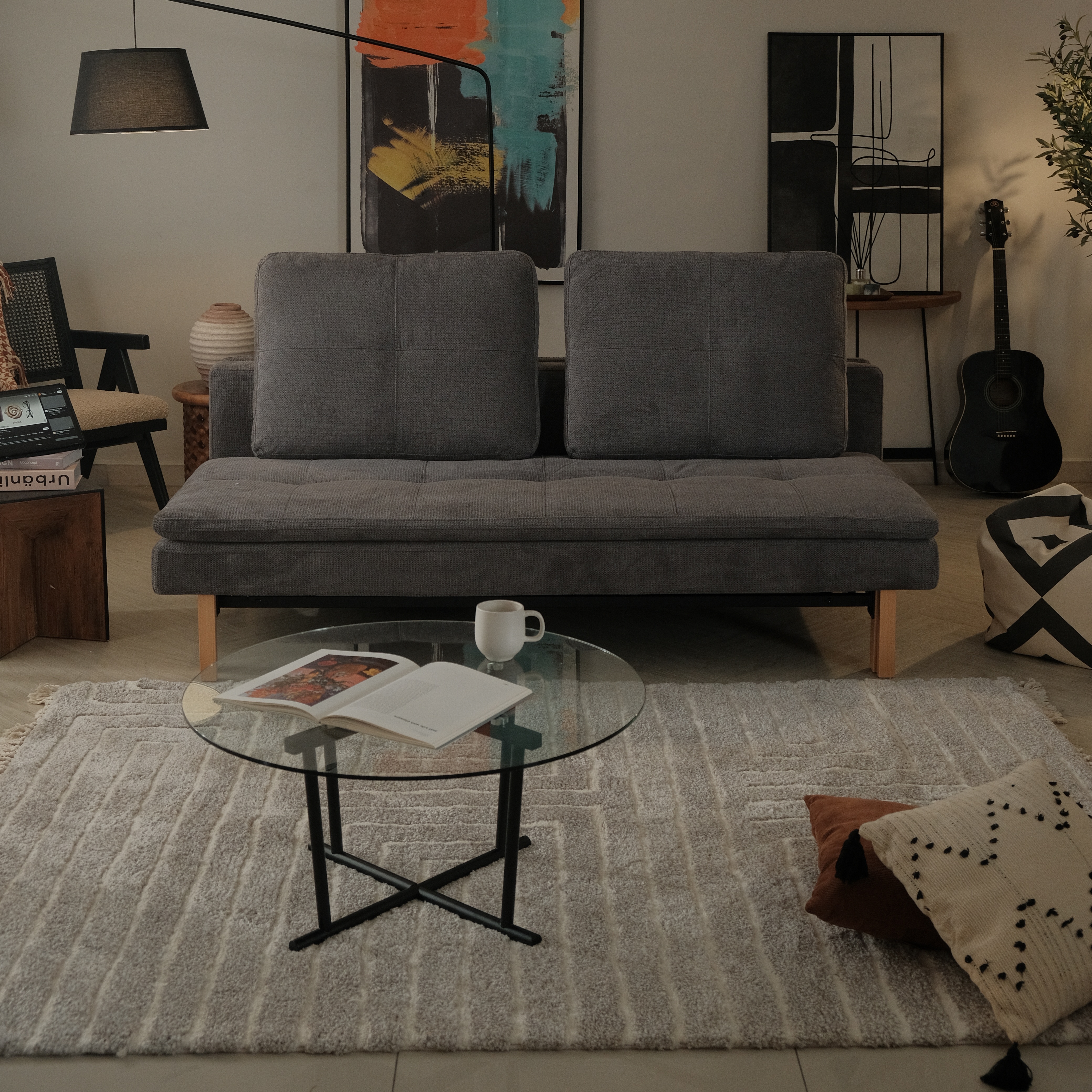 Fio Pebble Grey Sofa Bed