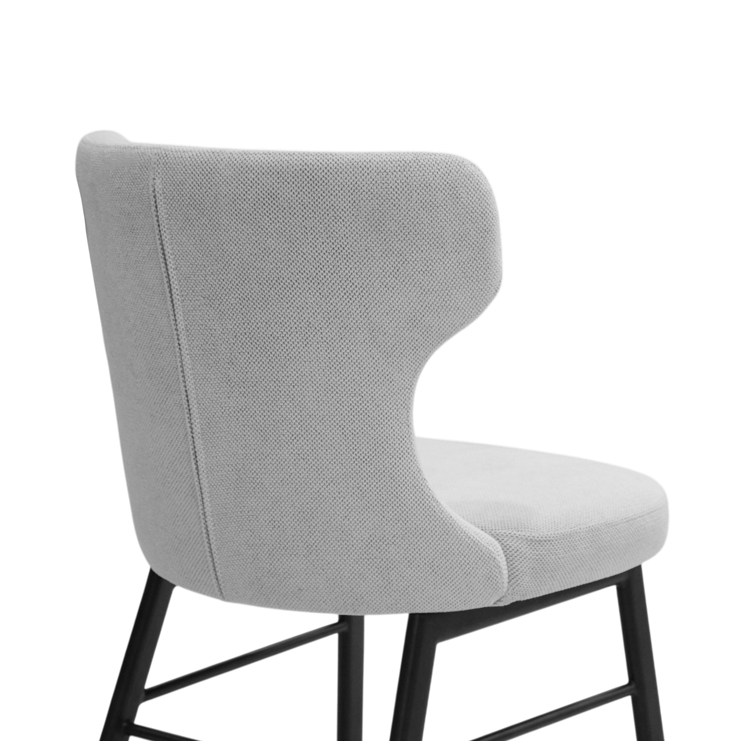 Stellar Ebony Dining Chair Silver Grey
