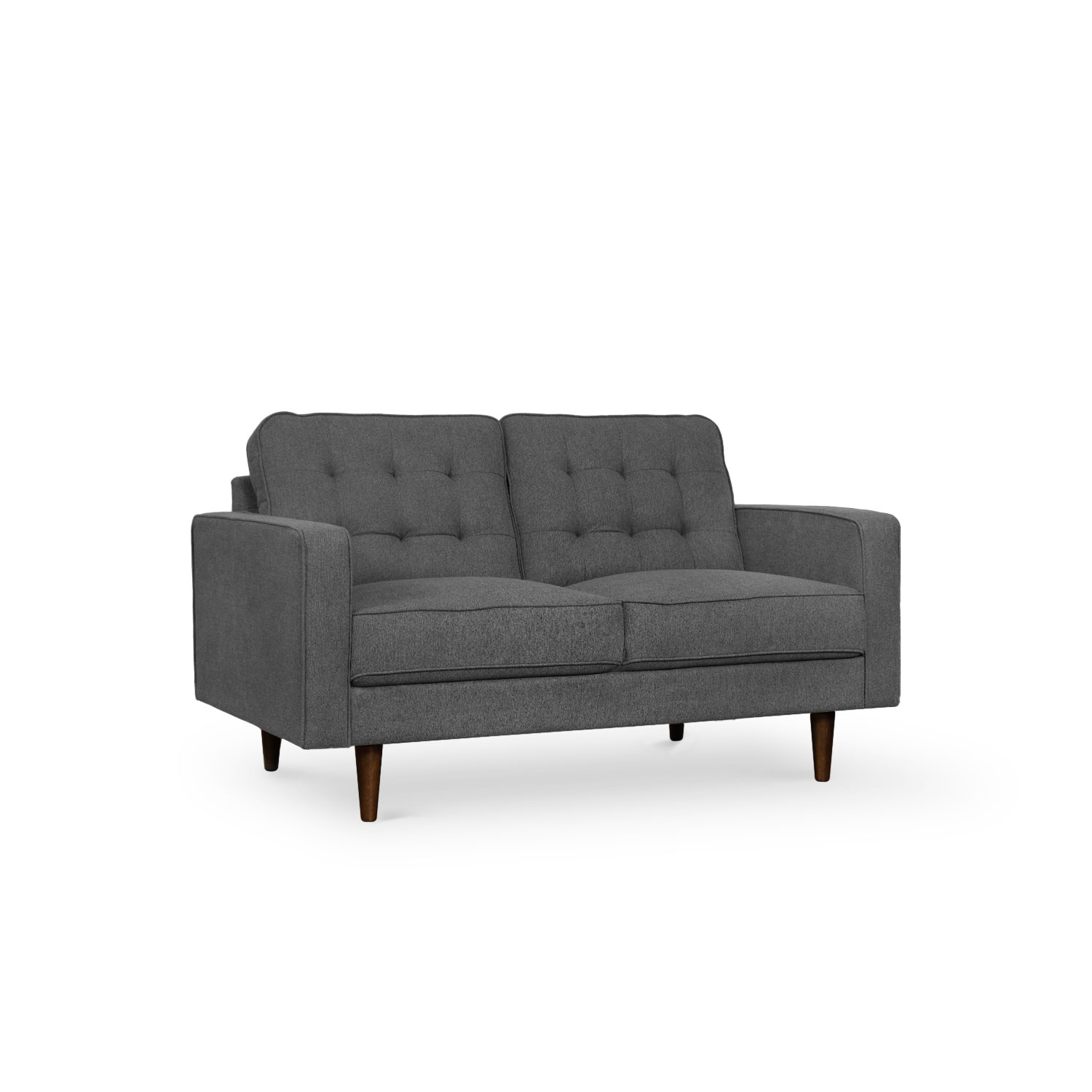 Jane Pebble Grey Mid-Century 2 Seater Sofa