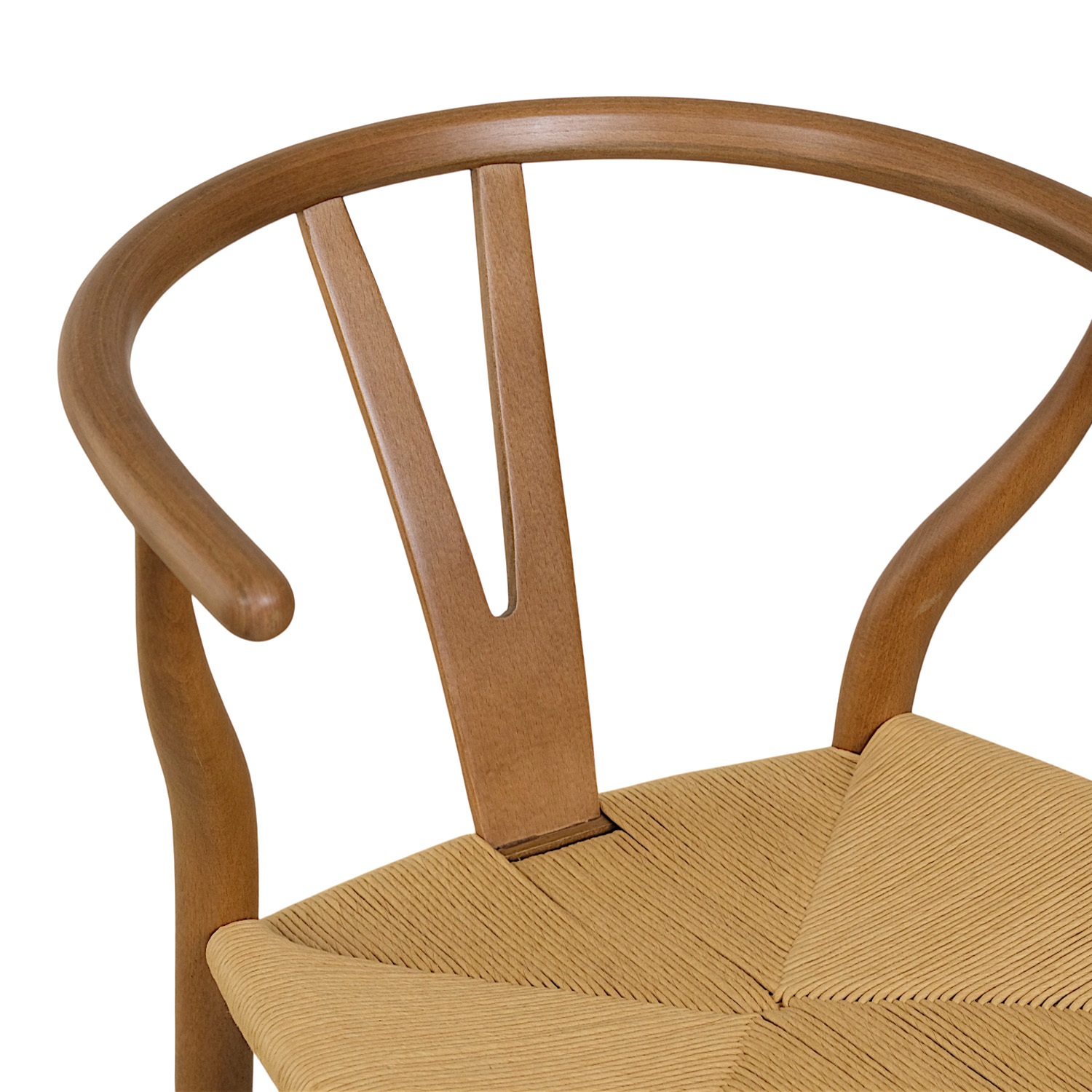 Replica Wishbone Chair - Brown & Natural