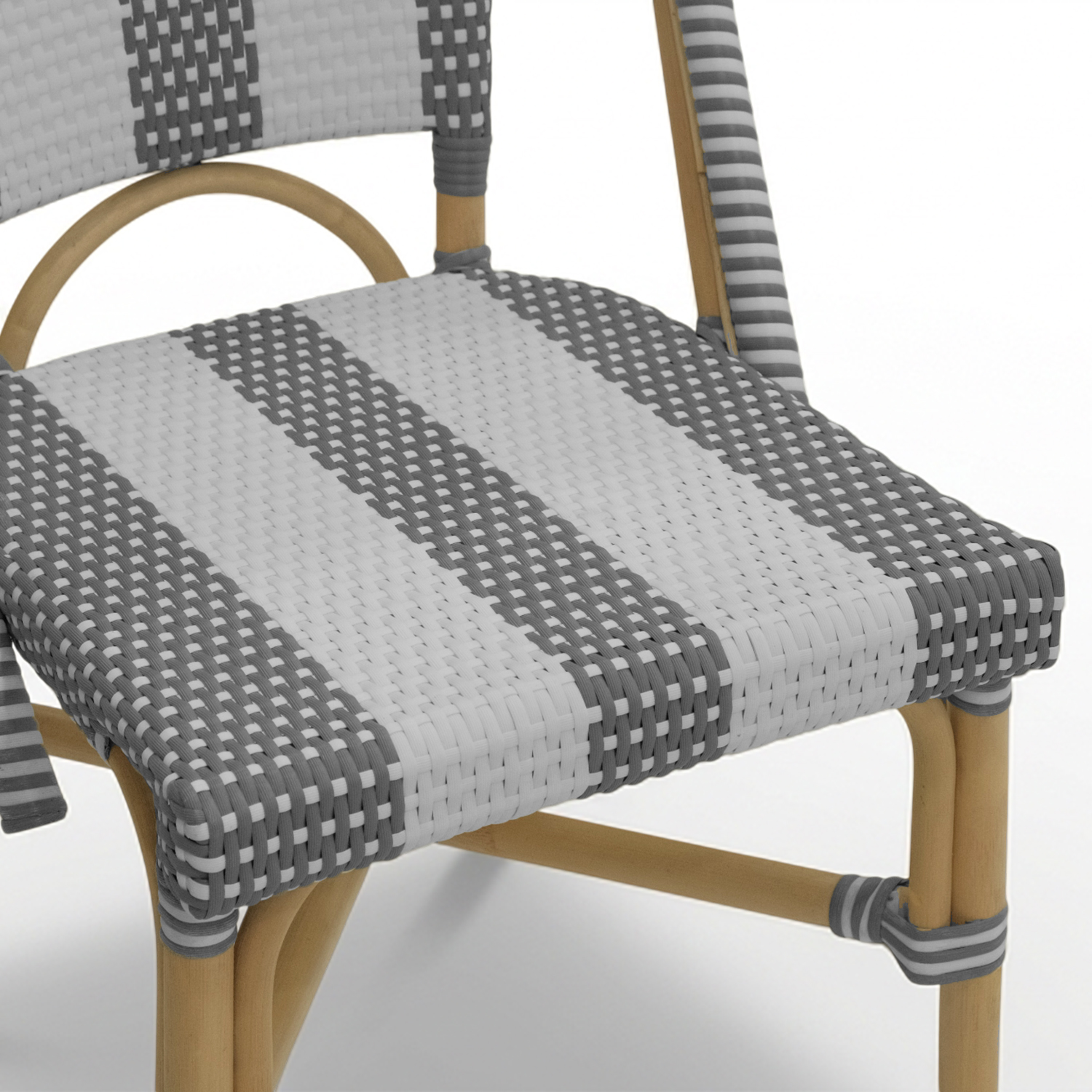 Timor Rattan Dining Chair White & Grey