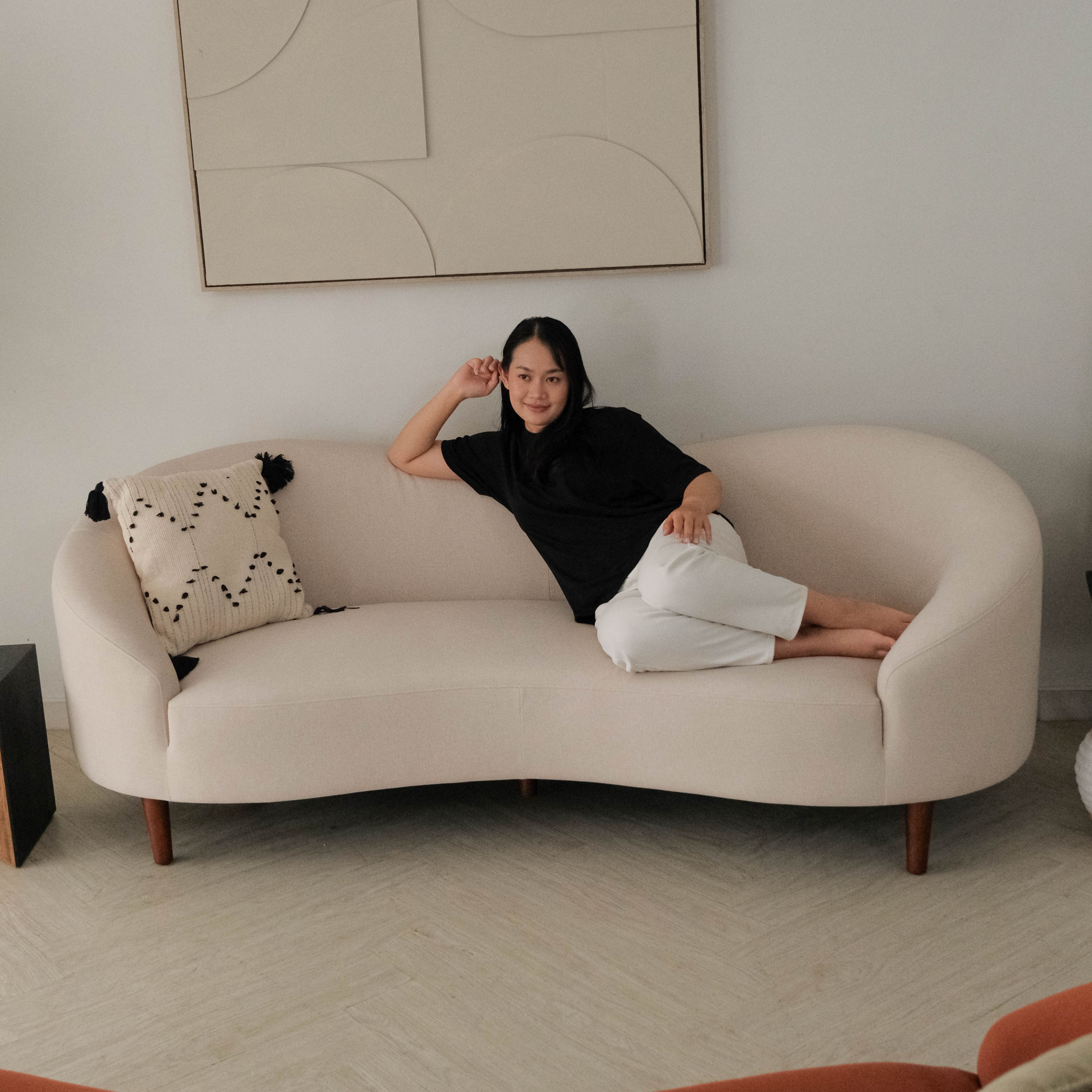 Desirée Creme 3 Seater Sofa