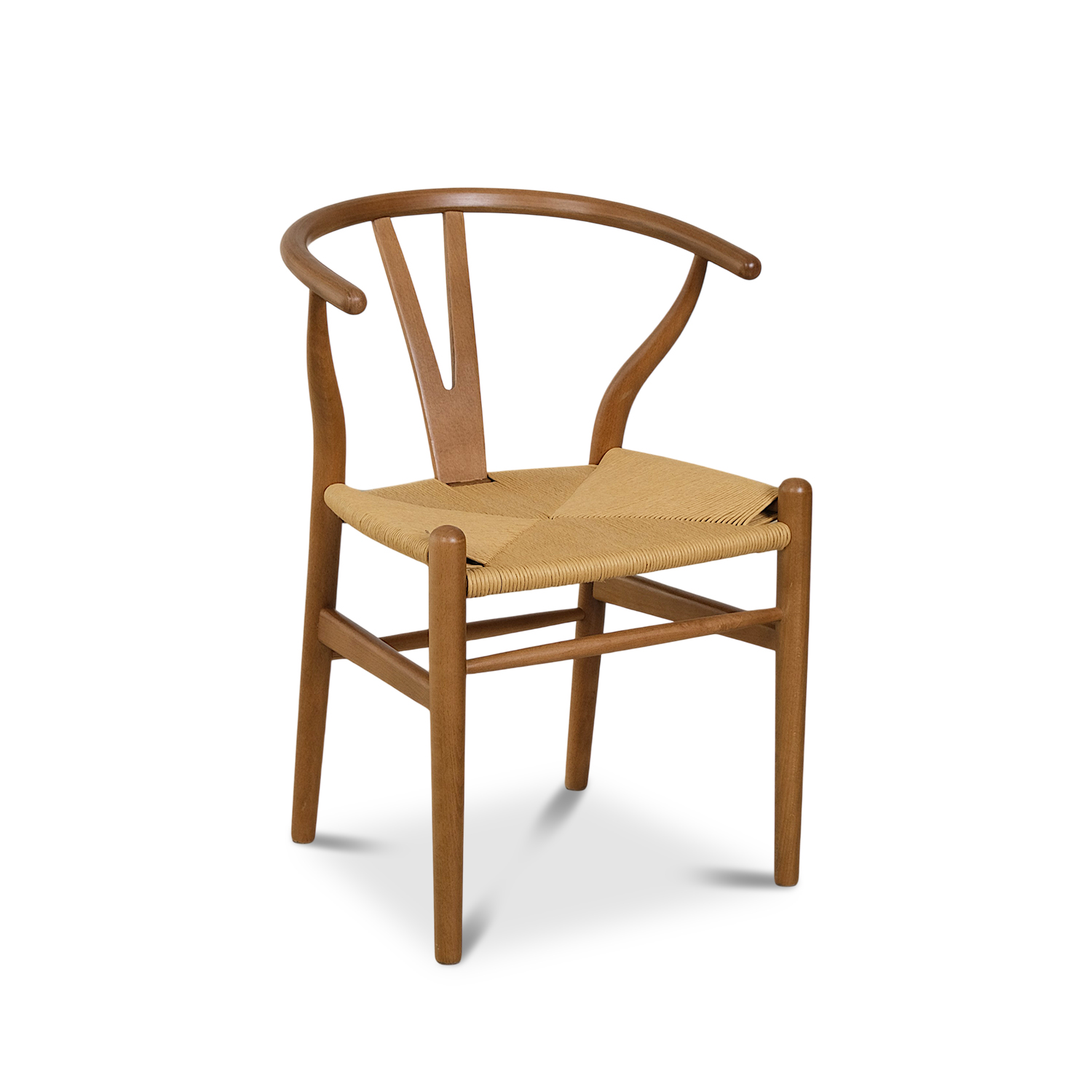 Replica Wishbone Chair - Brown & Natural
