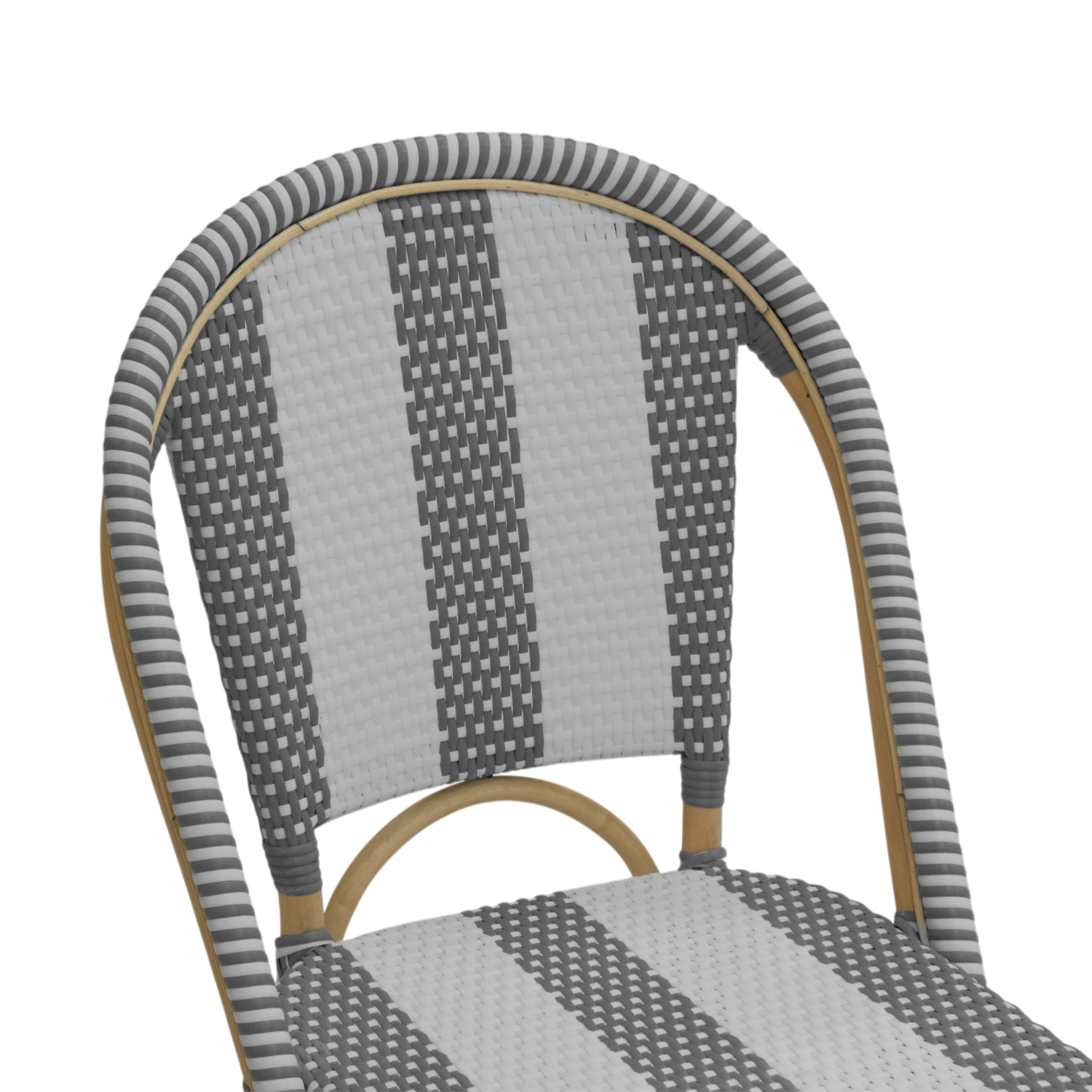 Timor Rattan Dining Chair White & Grey