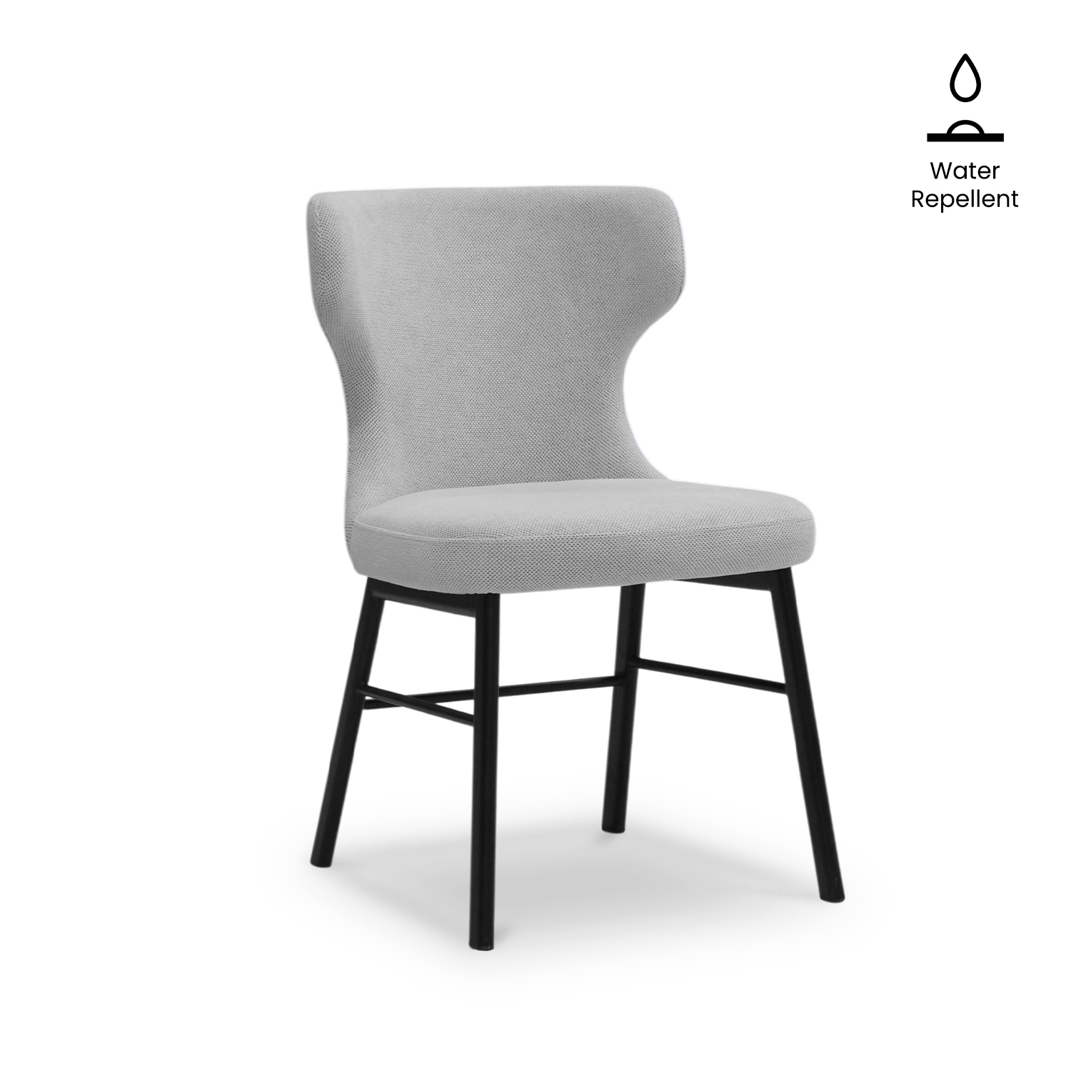 Stellar Ebony Dining Chair Silver Grey