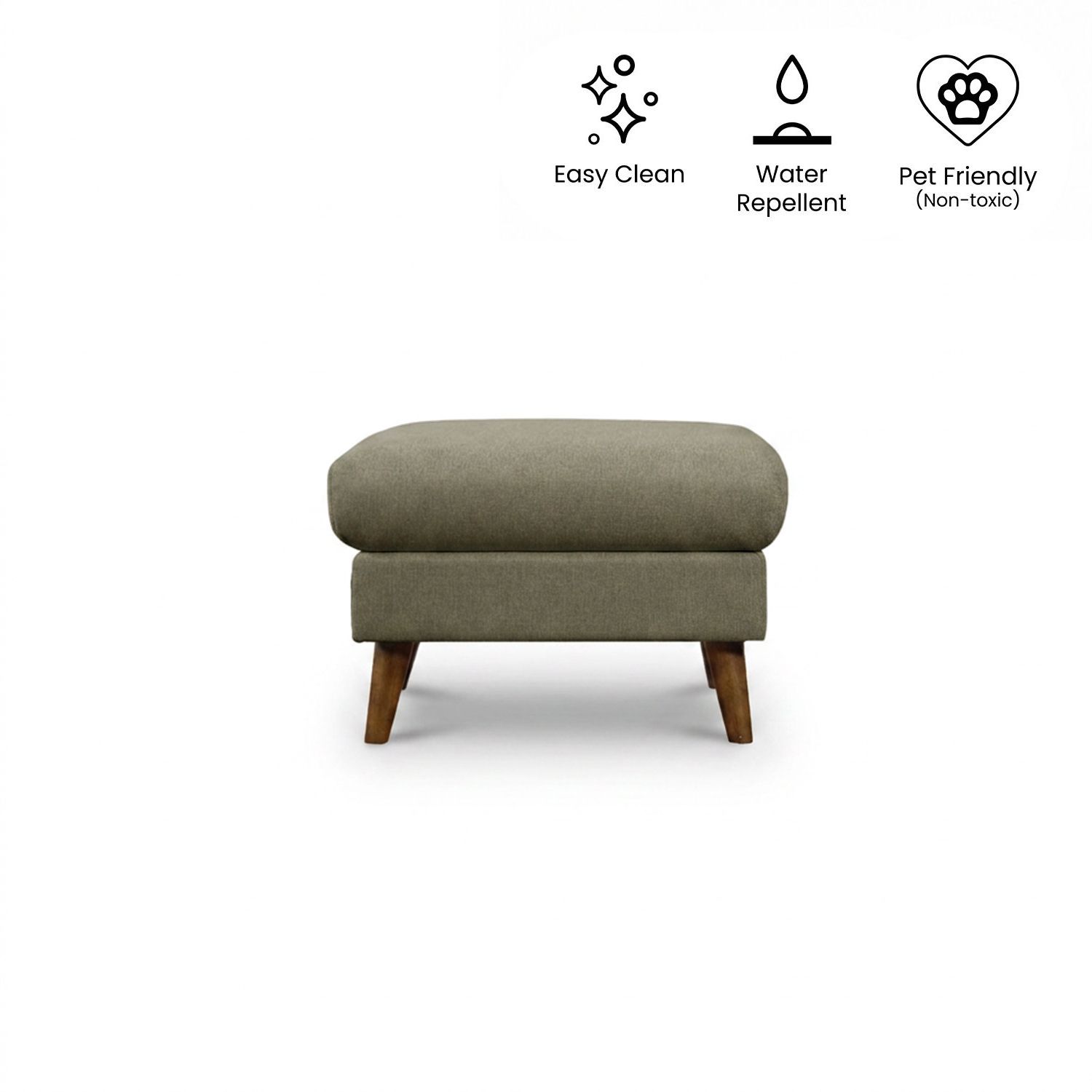 Riko Retro Green Ottoman