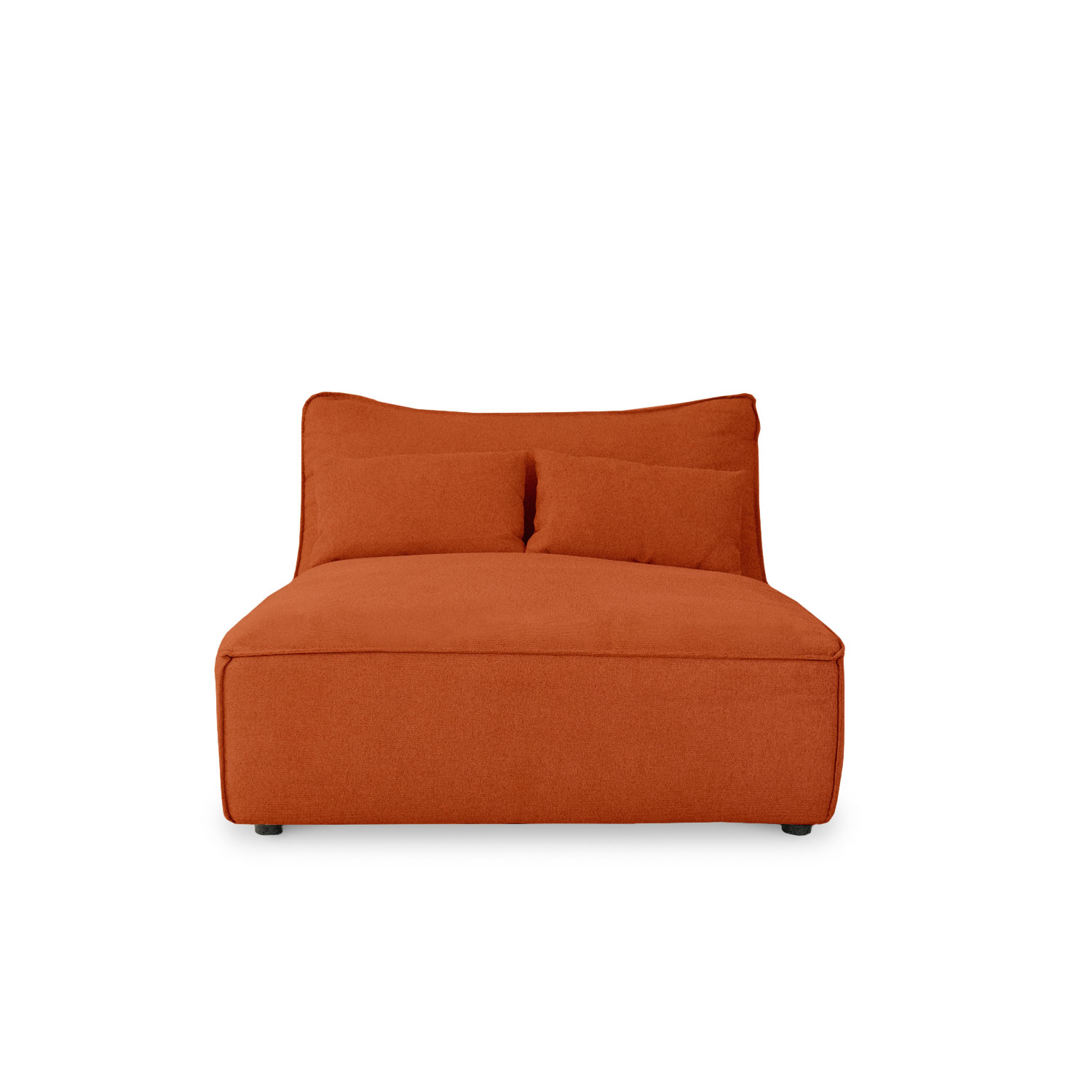 Daphne Umber Brown Modular Armless Chaise