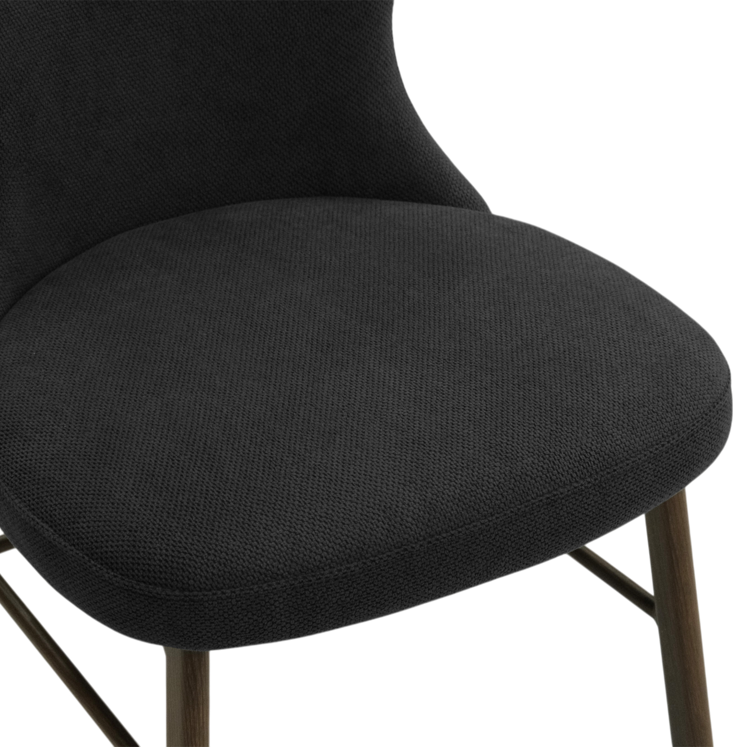 Stellar Walnut Dining Chair Coal Grey