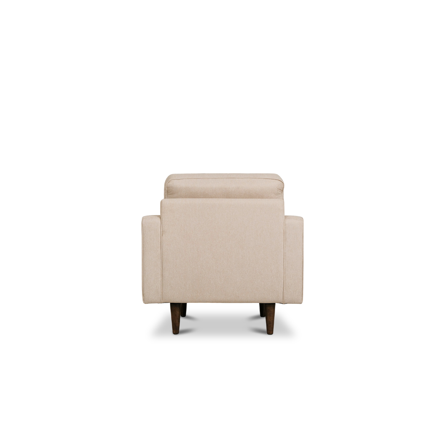 Jane Light Beige Mid-Century 1 Seater Sofa