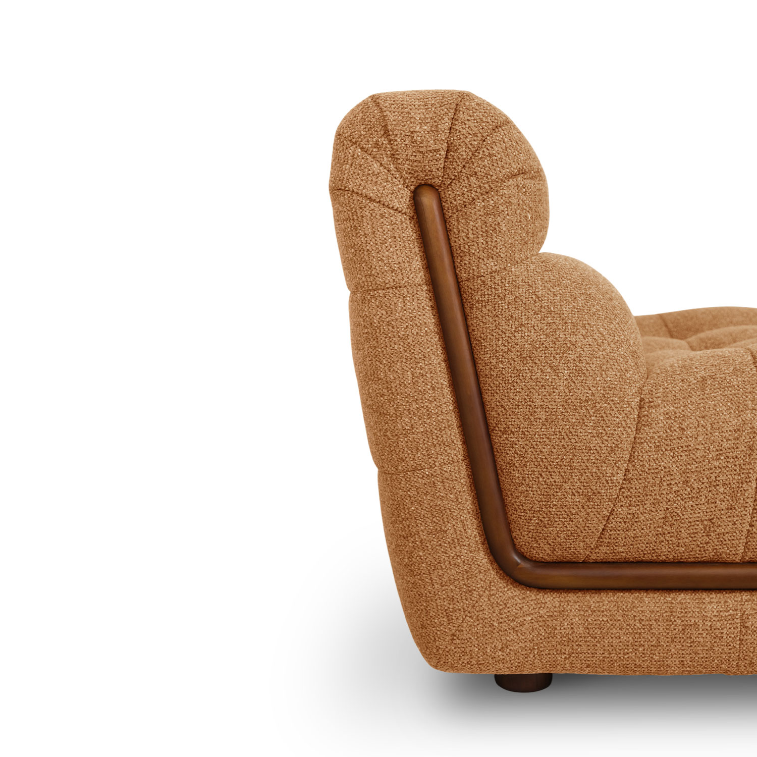 Sylvia Copper Brown 1 Seater Sofa