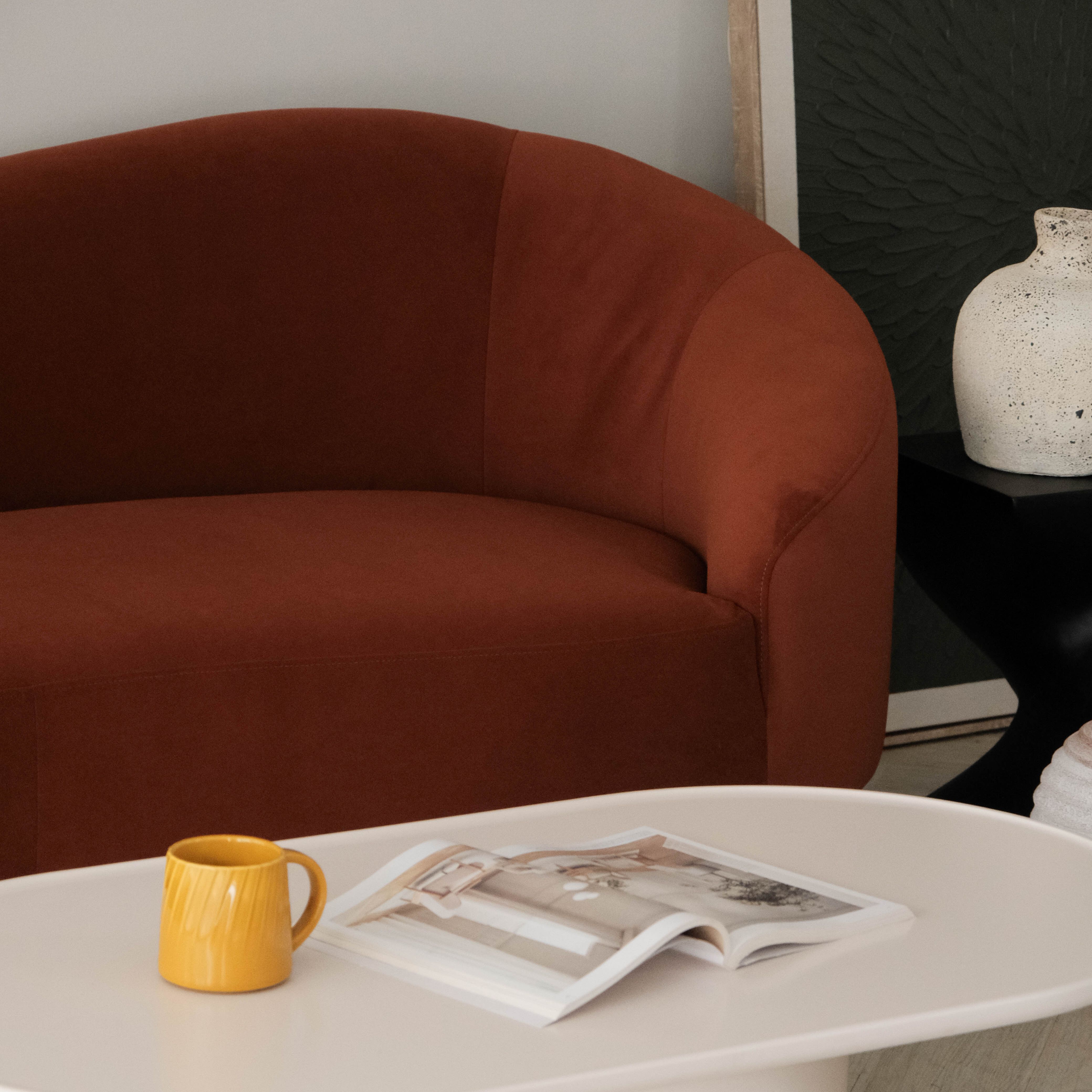 Desirée Umber Brown 3 Seater Sofa