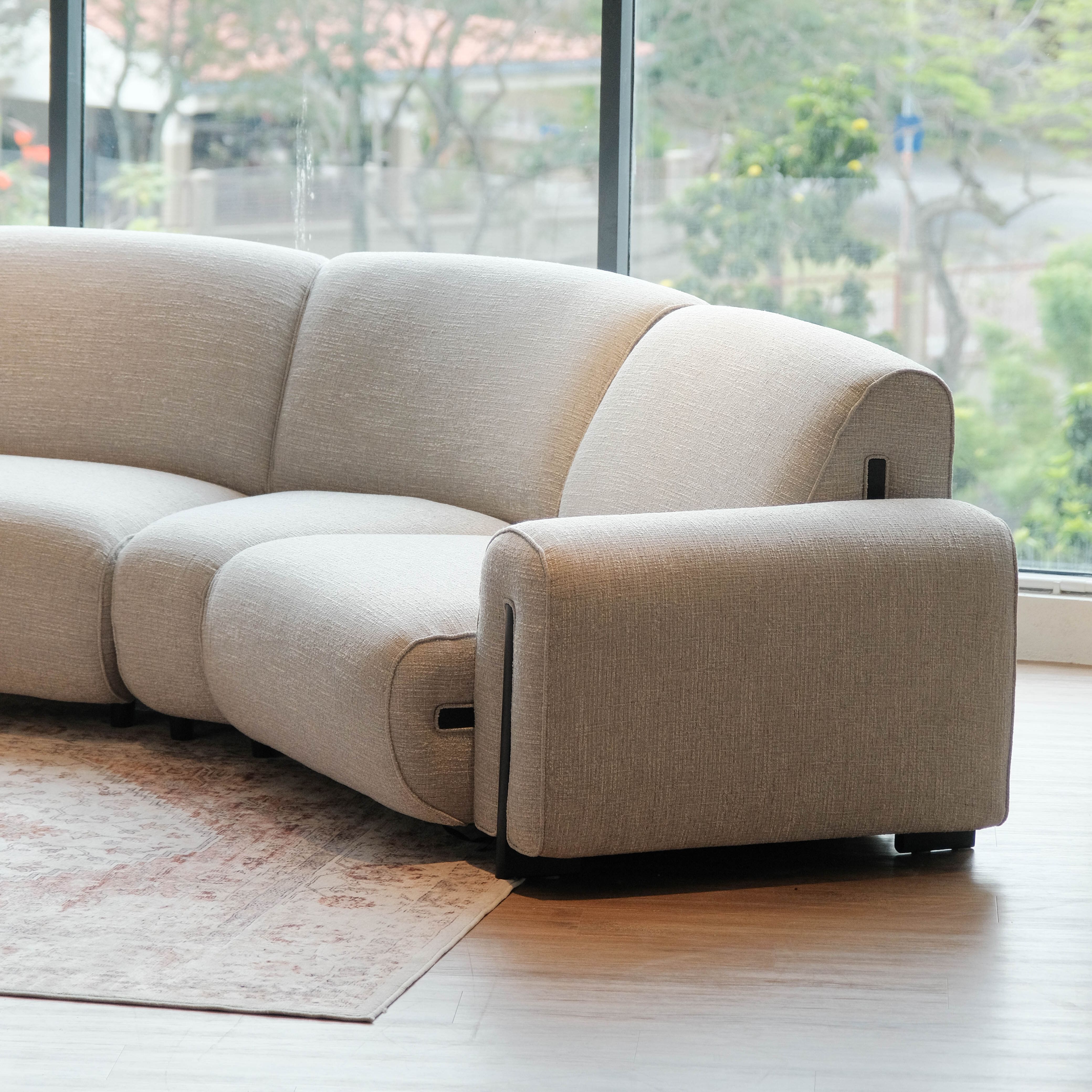 Clarice Cloud Grey Wide Curve Corner Sofa