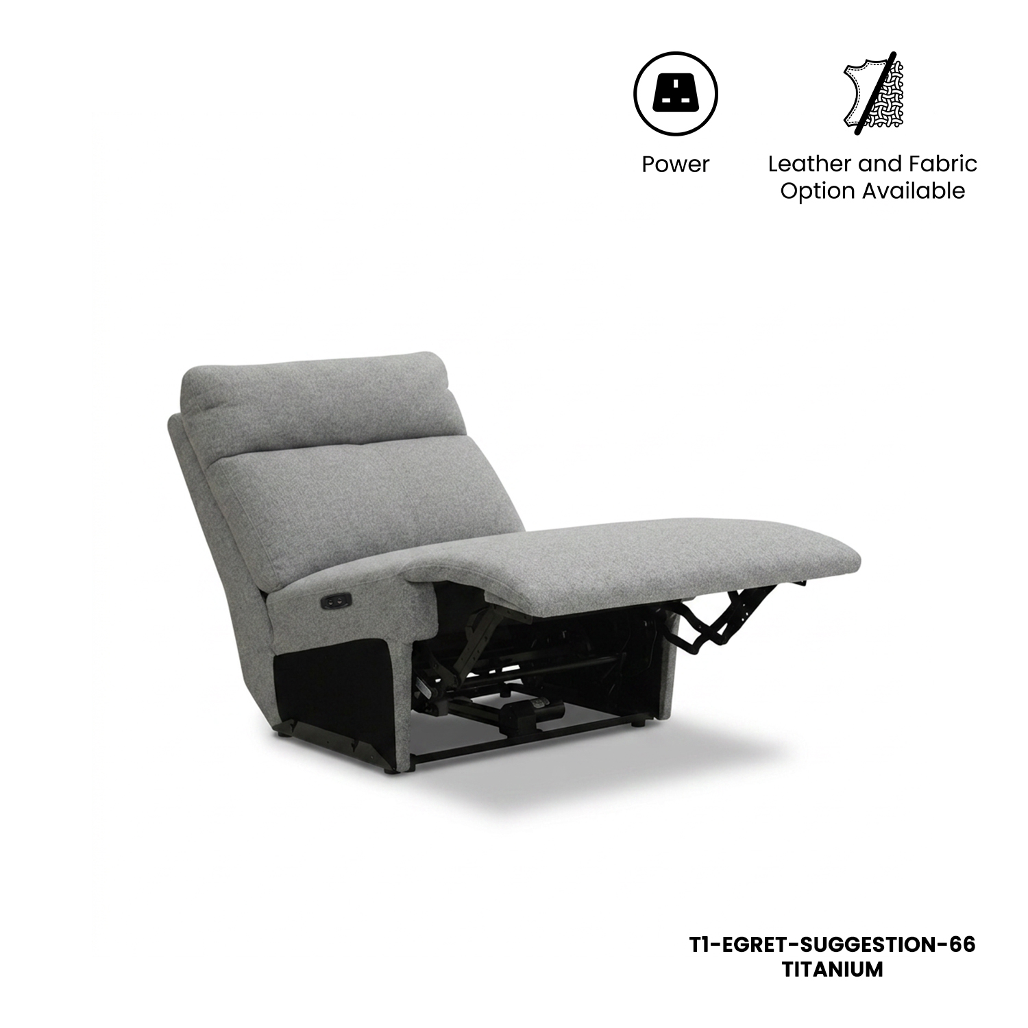 Camilla 1 Seater Armless Power Reclining Sofa