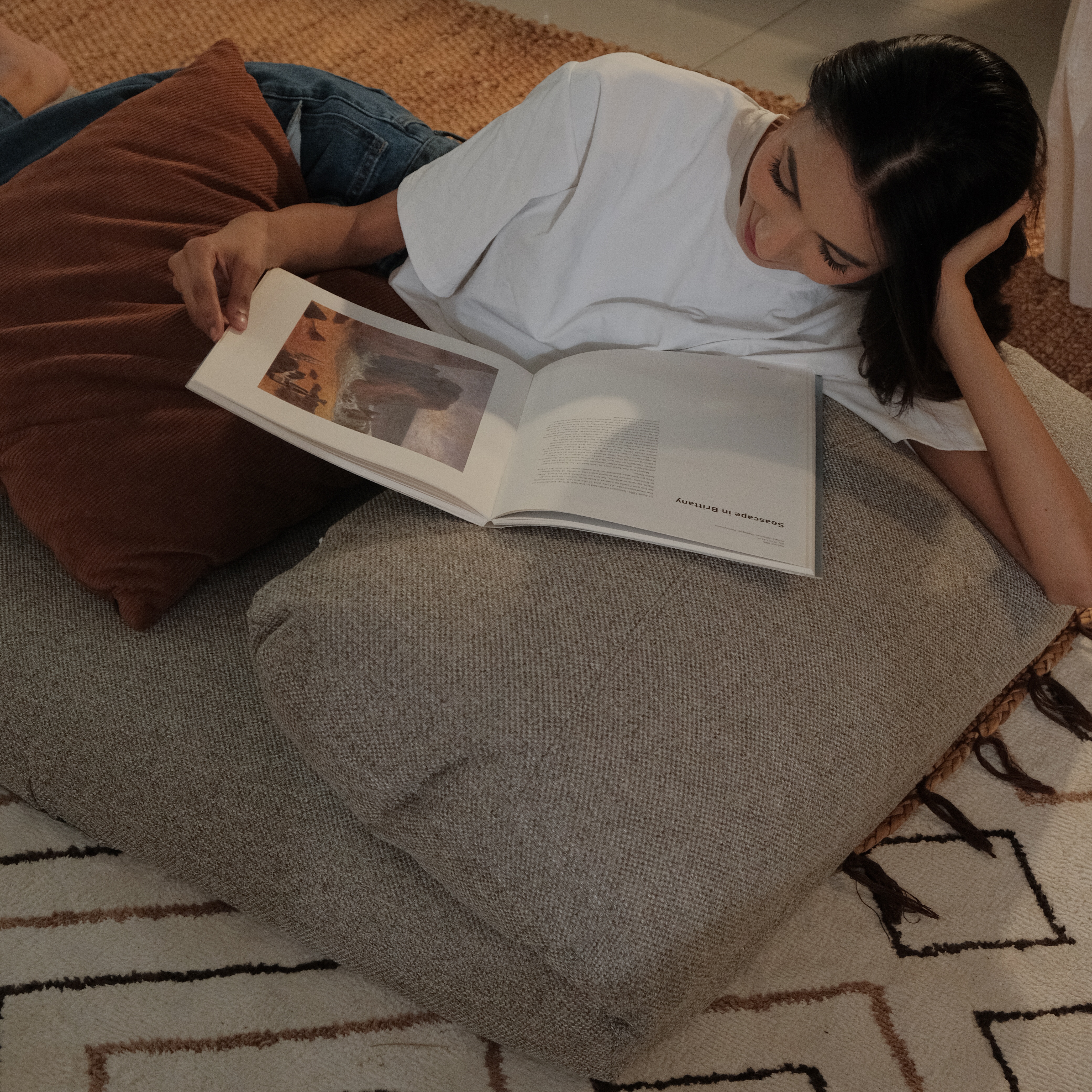 Gin Sand Brown Lazy Couch