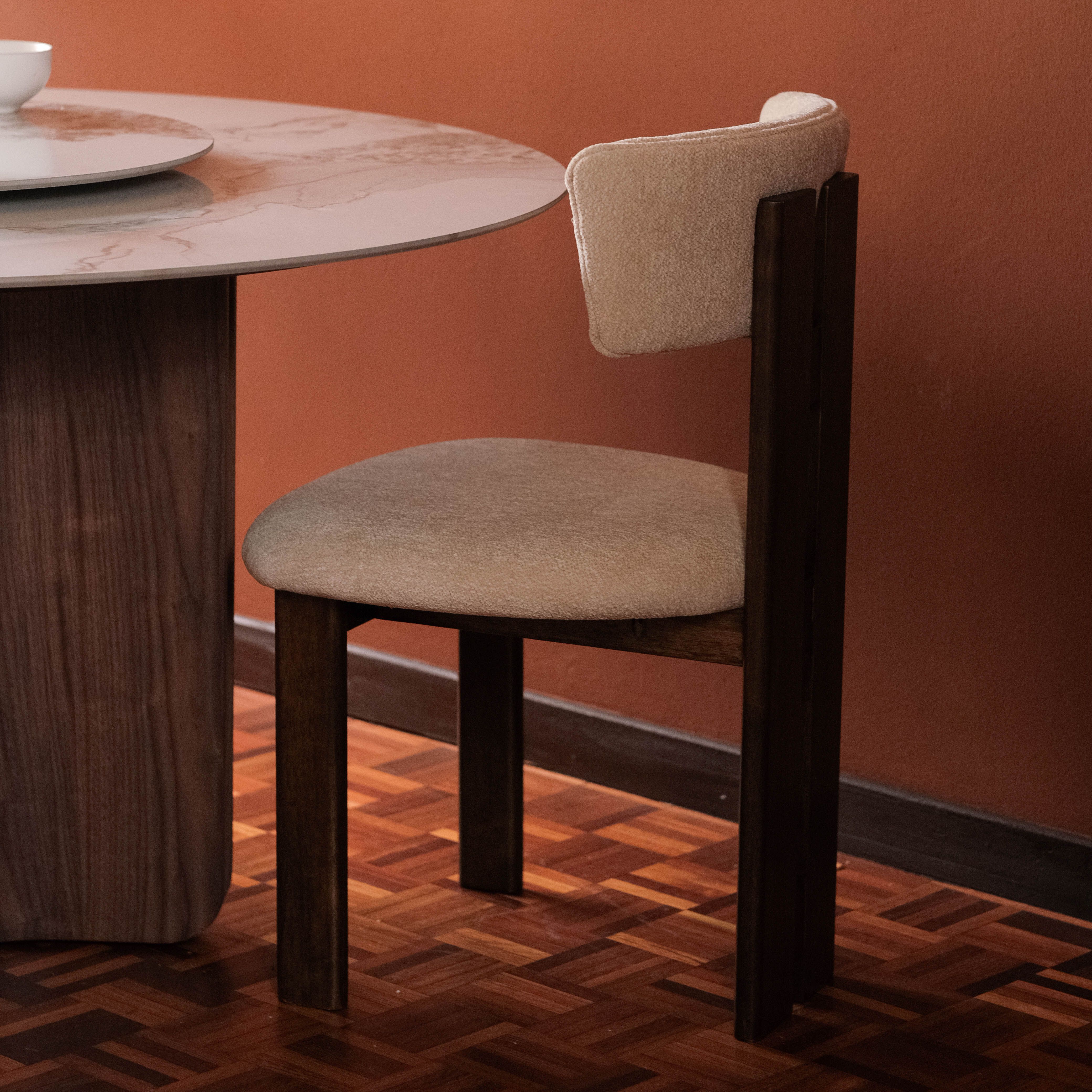Monte Cedar Brown Dining Chair - Light Beige