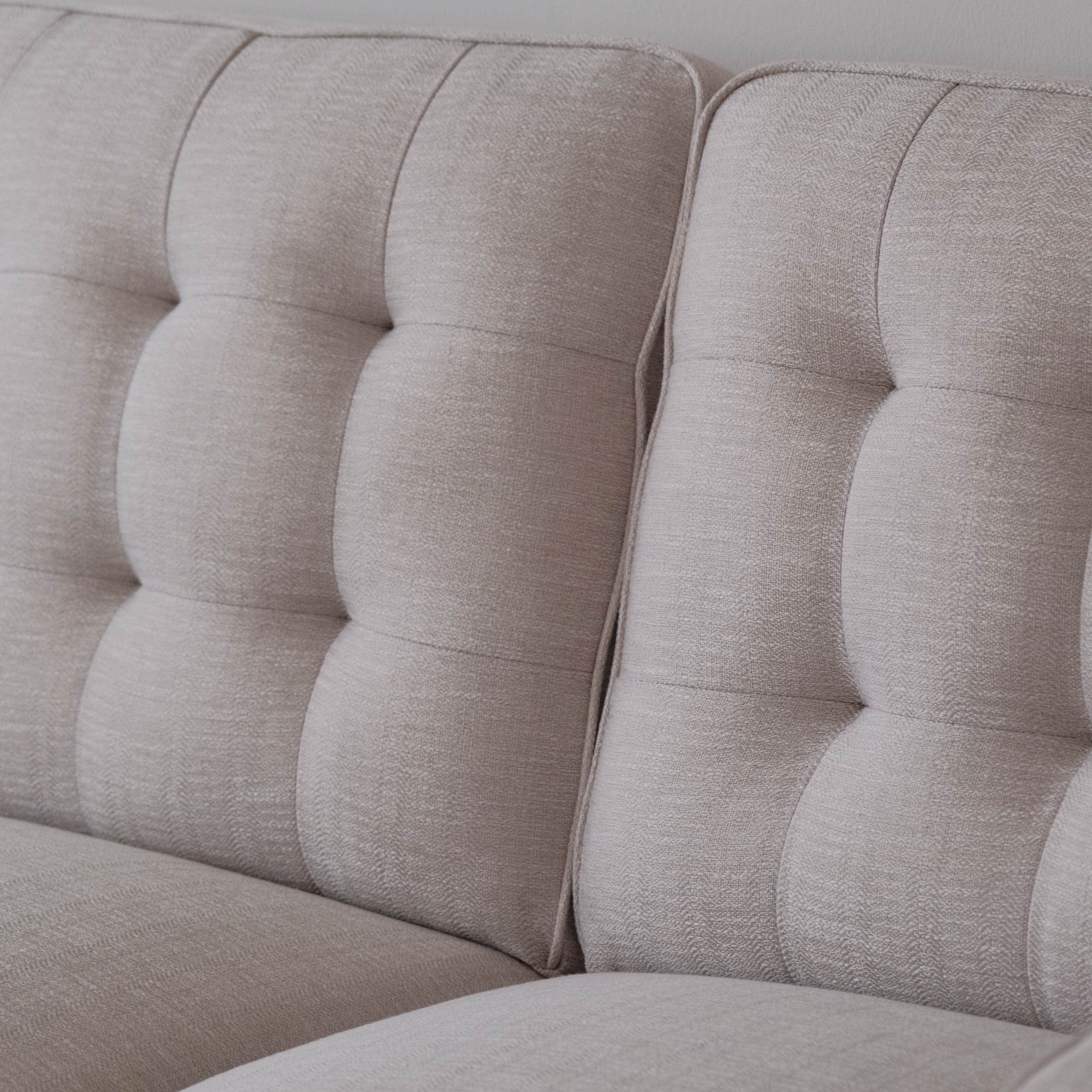 Jane Mist Grey Mid-Century 3 Seater Sofa