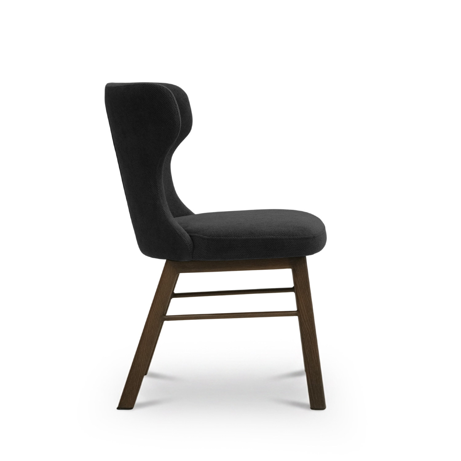 Stellar Walnut Dining Chair Coal Grey