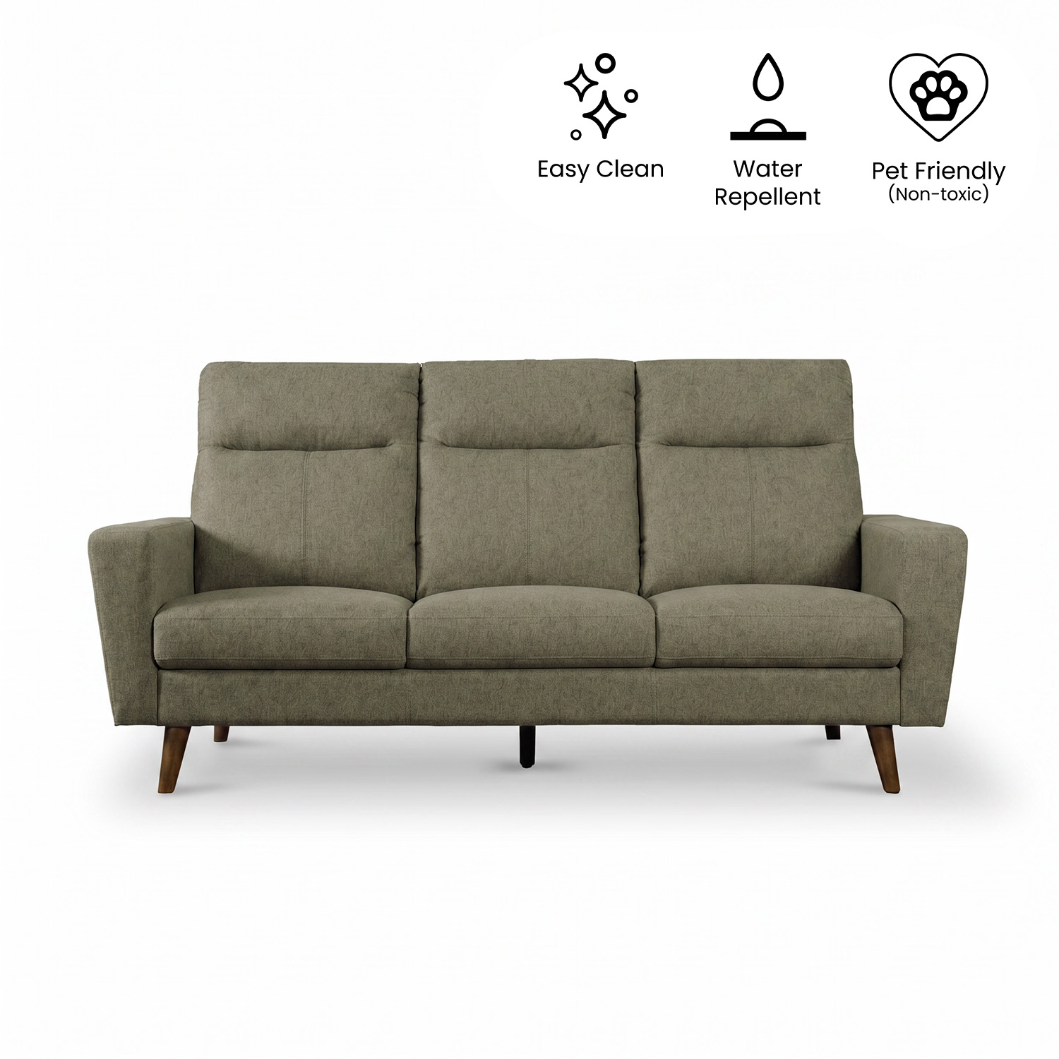 Riko Retro Green 3 Seater Sofa