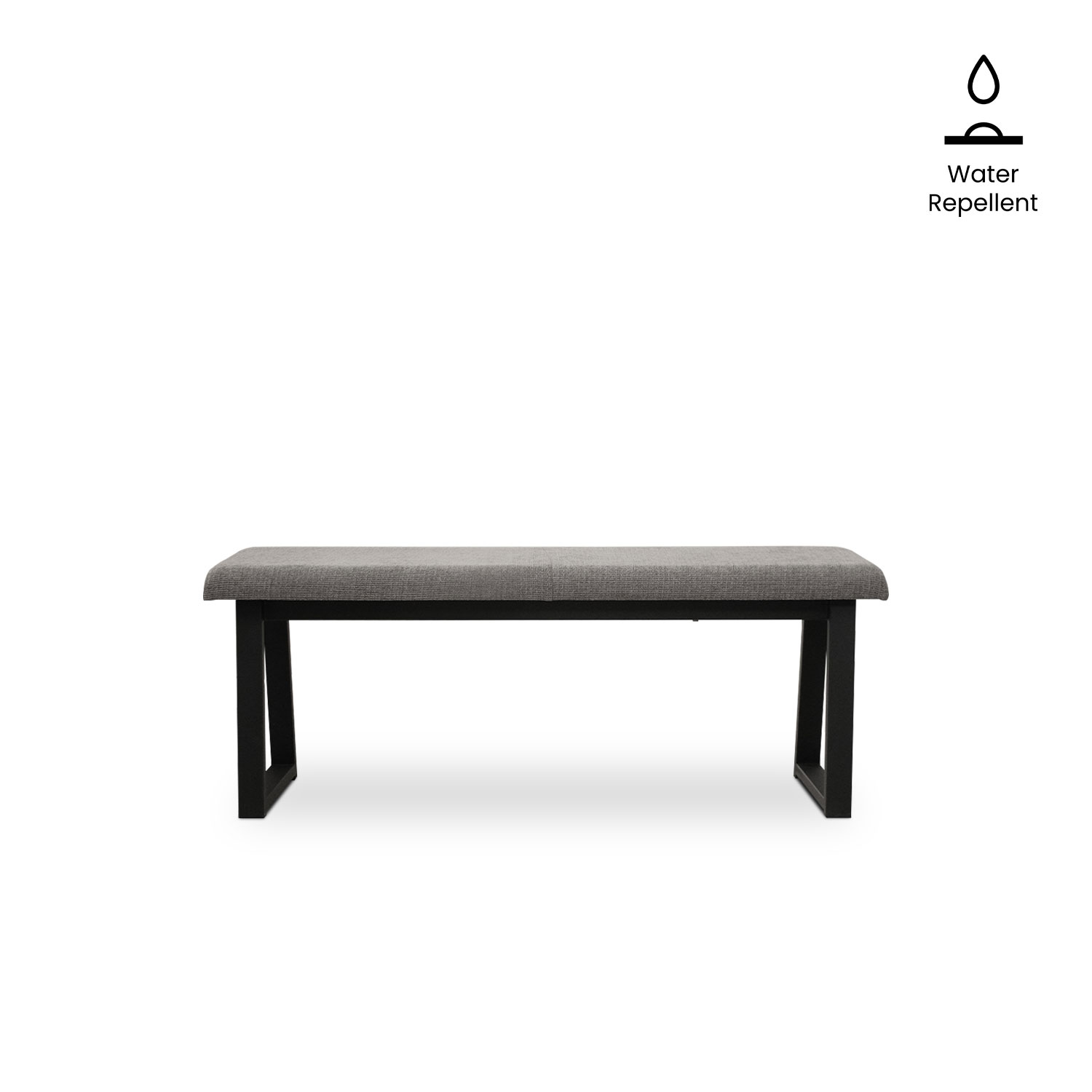 Troy Pebble Grey Bench 150cm
