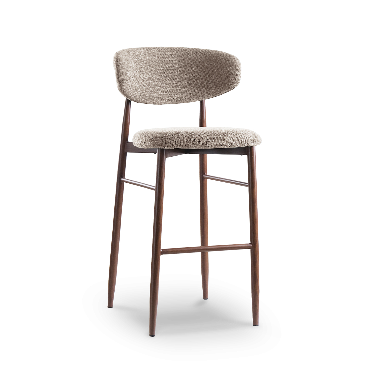 Bliss Walnut Bar Stool Sand Beige