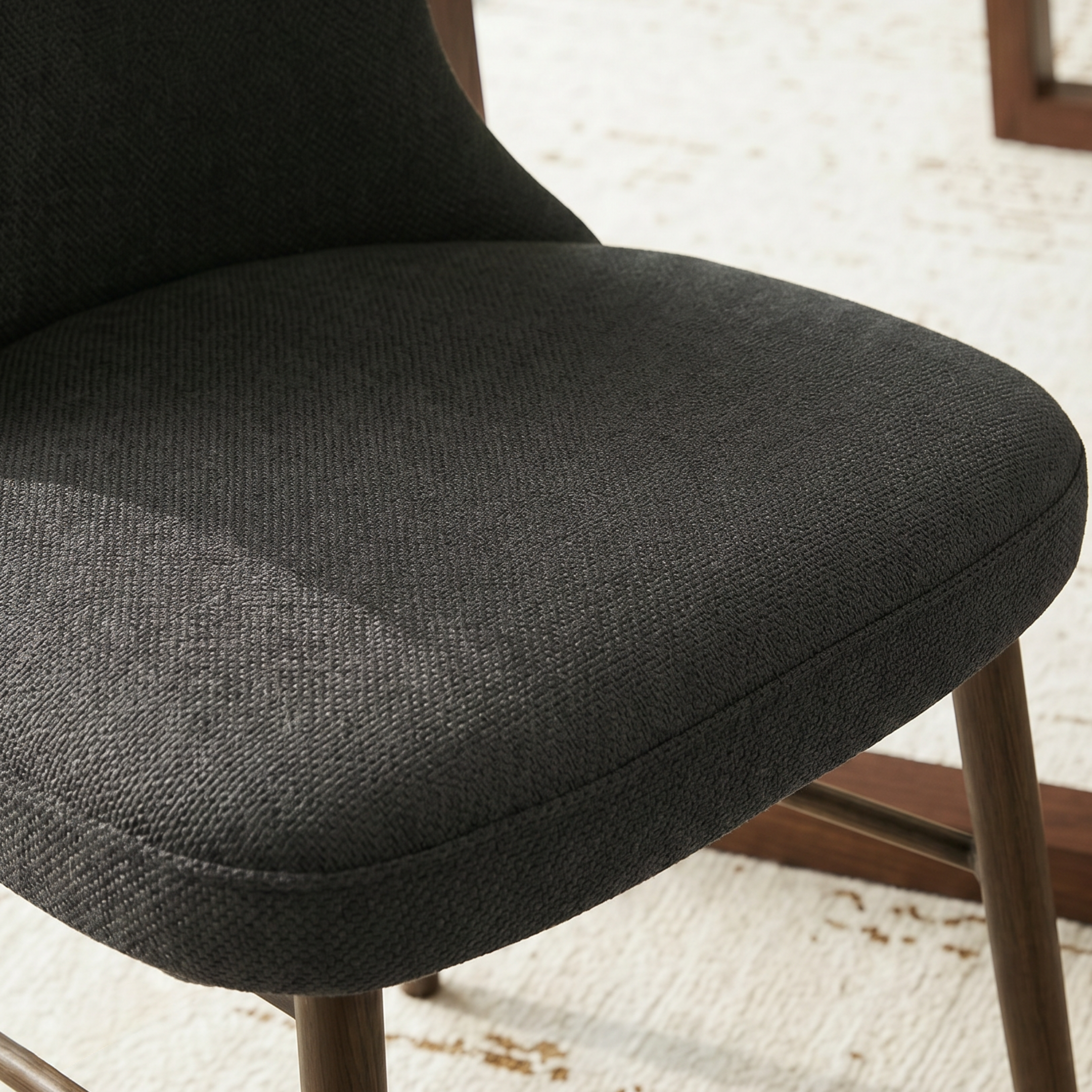 Stellar Walnut Dining Chair Coal Grey
