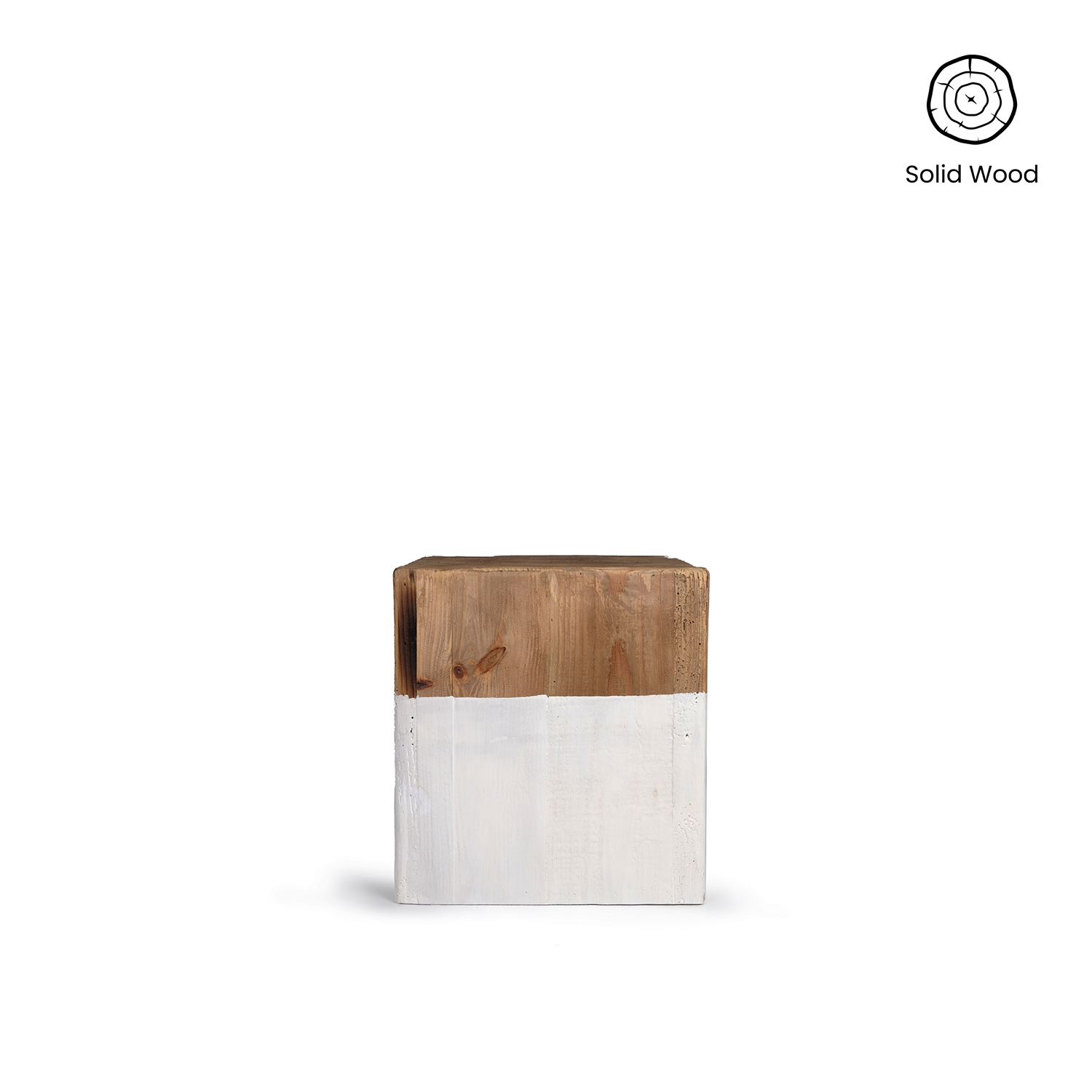 Reclaimed Wood 2-Tone Stool