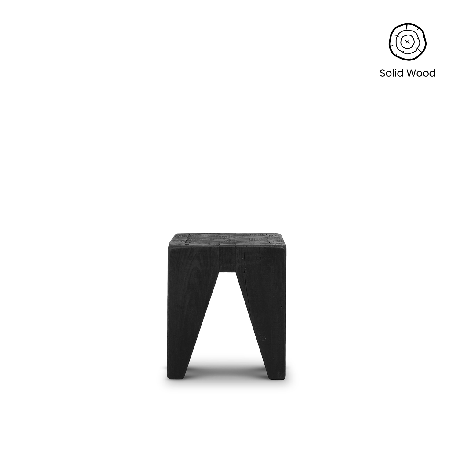 Kubo Reclaimed Wood Ebony Stool