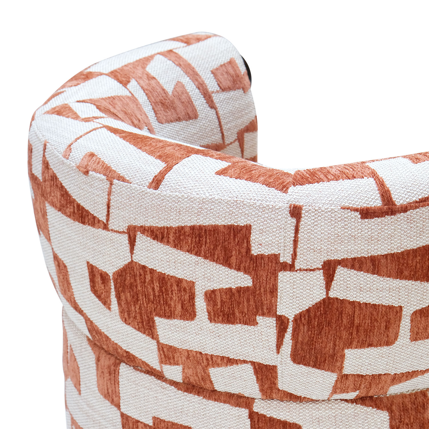 Lilia Geometric Brick Red Lounge Chair