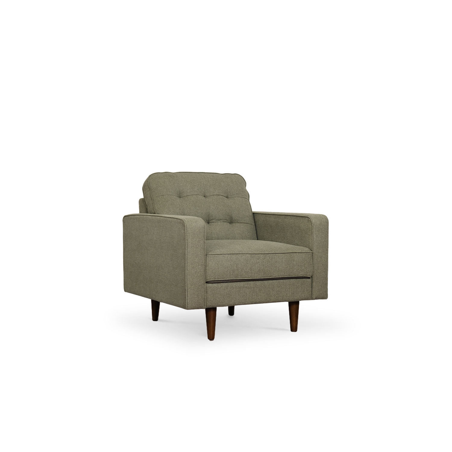 Jane Retro Green Mid-Century 1 Seater Sofa