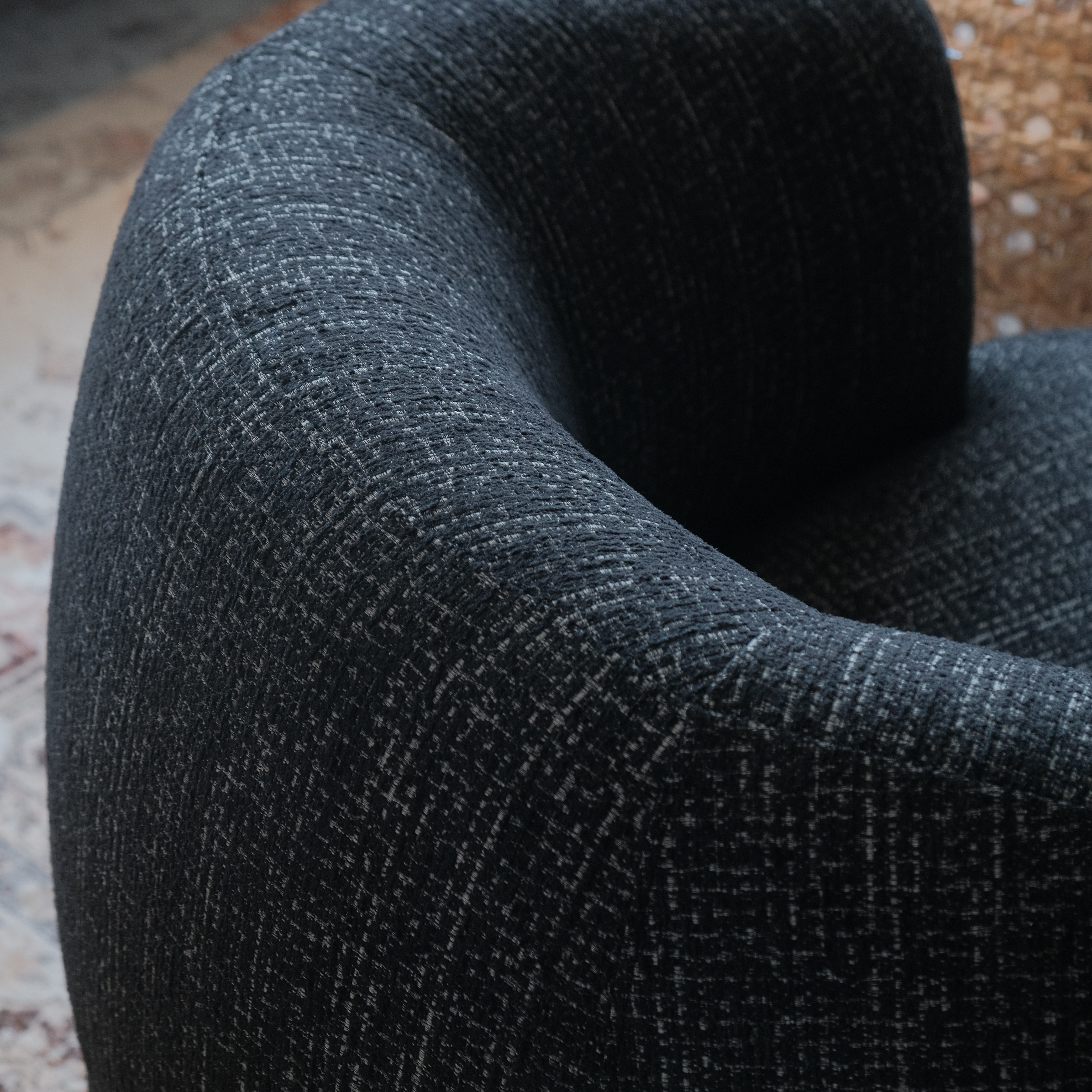 Jakob Ebony Swivel Lounge Chair