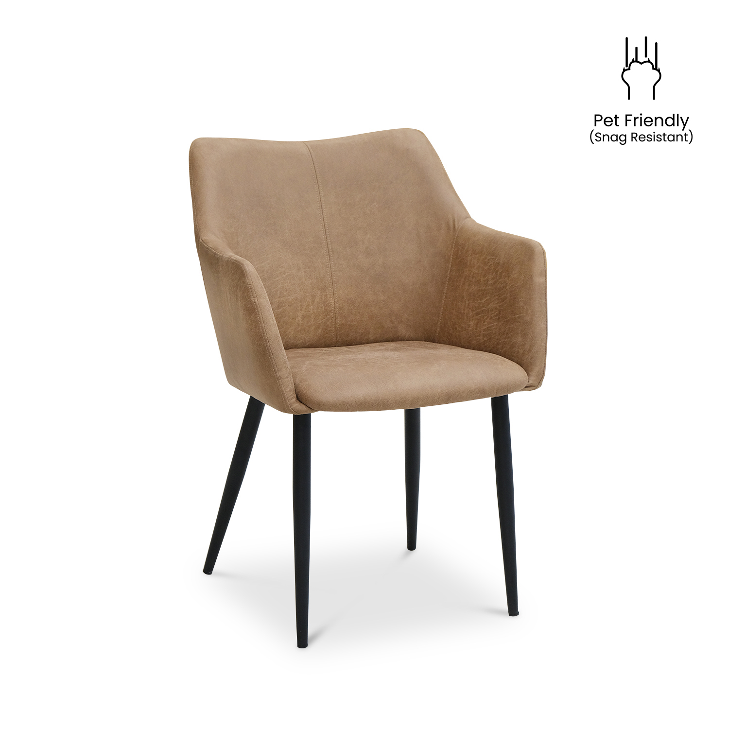 Henderson Vintage Toffee Dining Arm Chair
