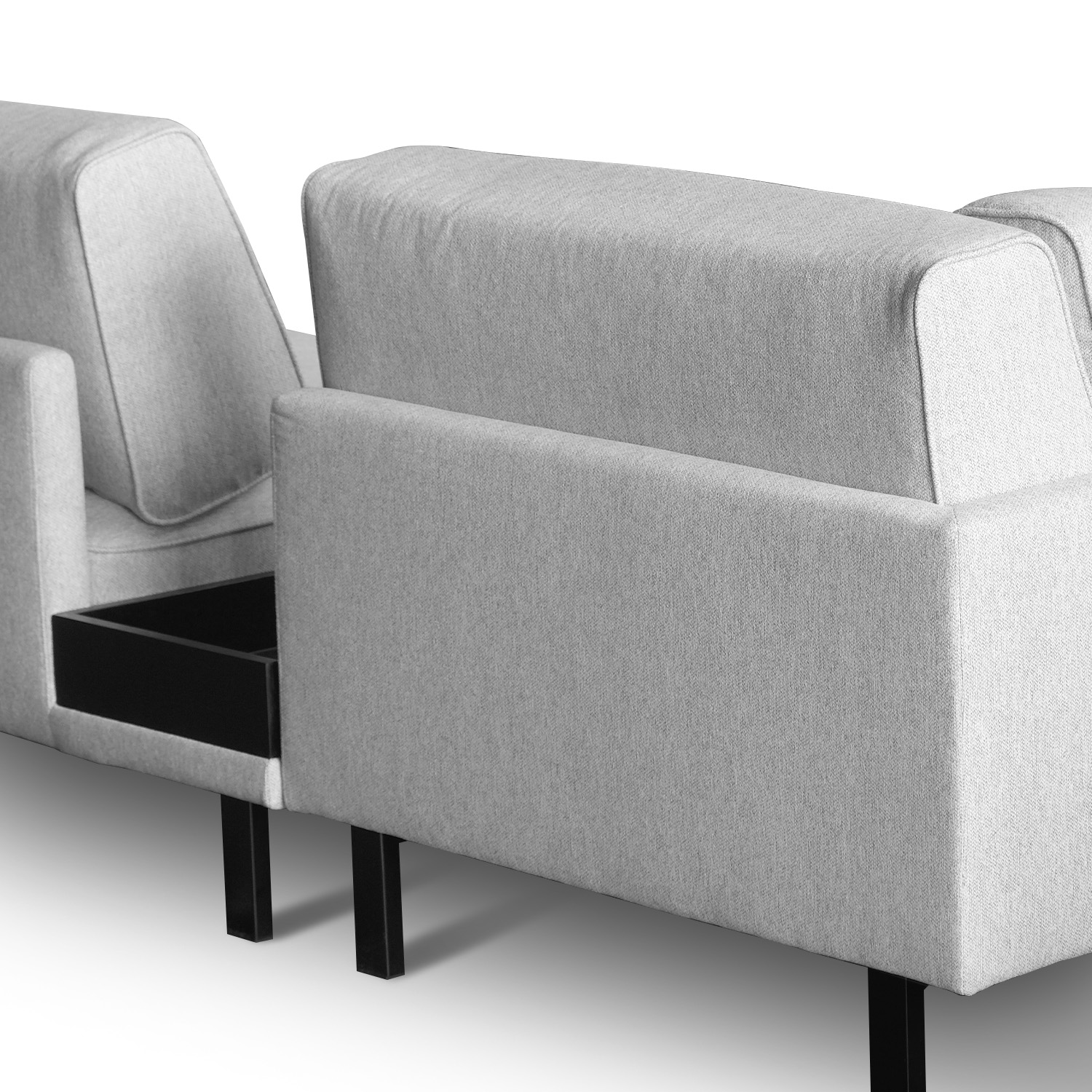 Elliott Flint Grey Left Arm 4 Seater Sofa