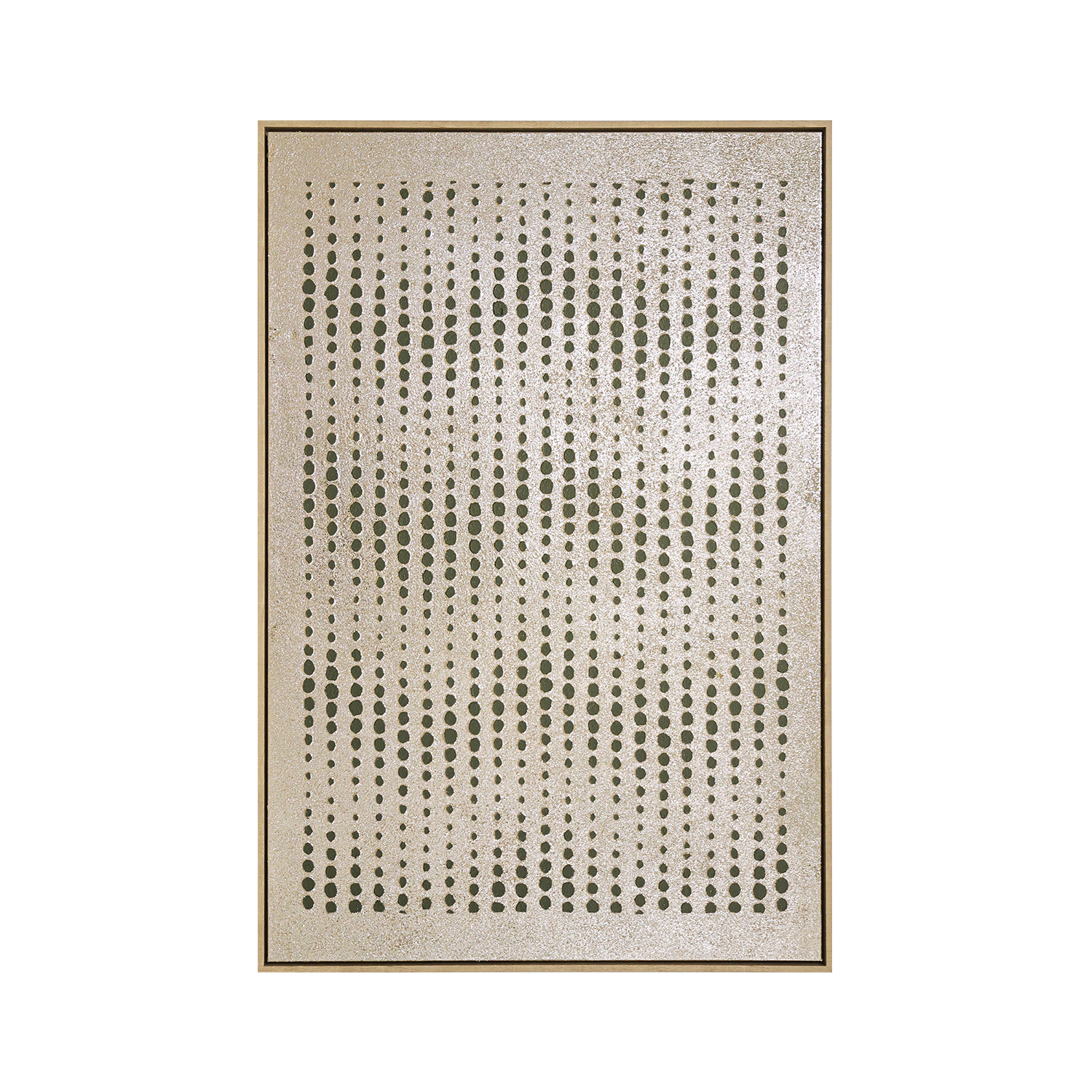 Framed Canvas 80x120cm Foil Painting - Dots Descent